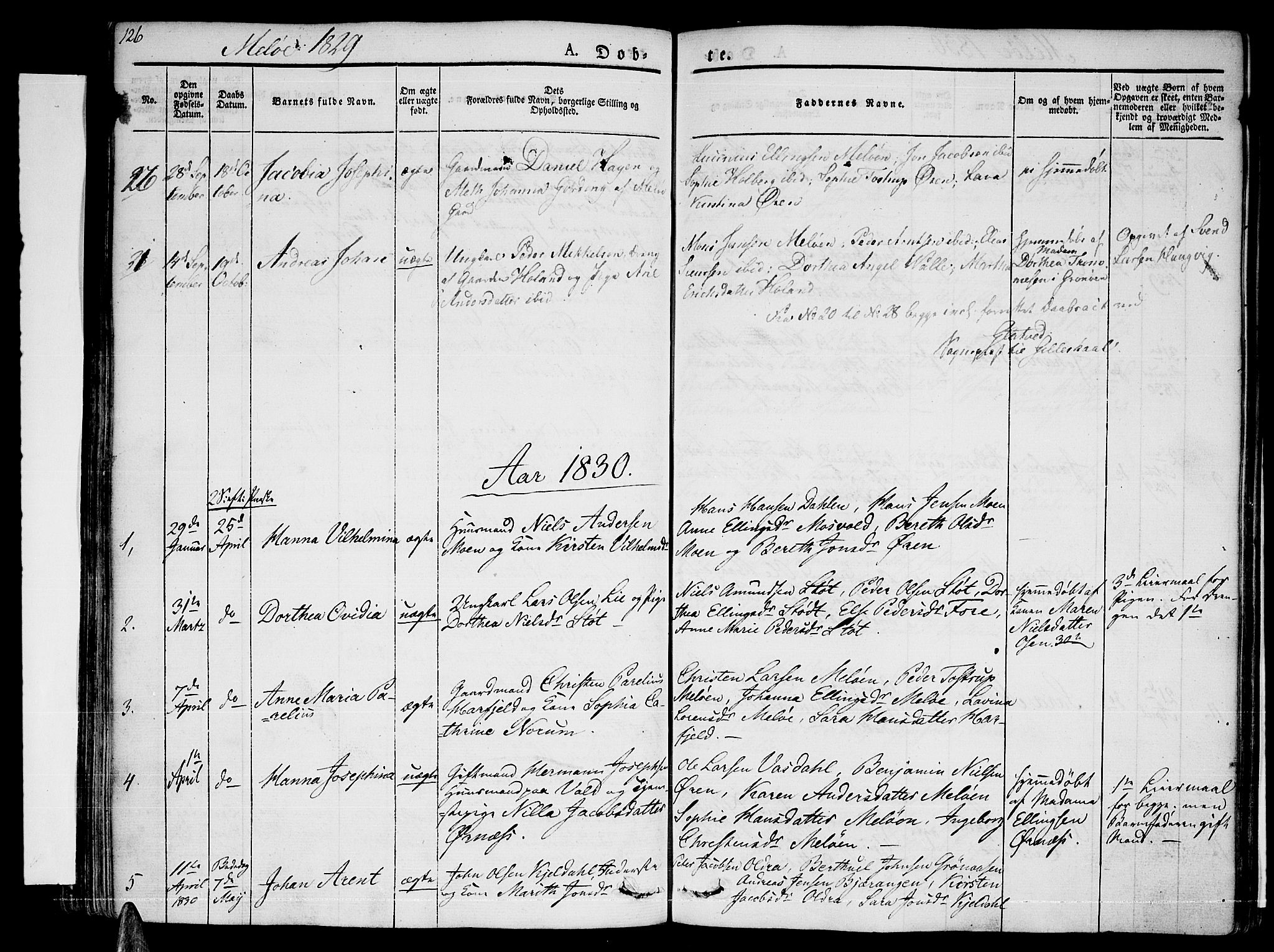 Ministerialprotokoller, klokkerbøker og fødselsregistre - Nordland, AV/SAT-A-1459/841/L0598: Parish register (official) no. 841A06 /2, 1825-1844, p. 126