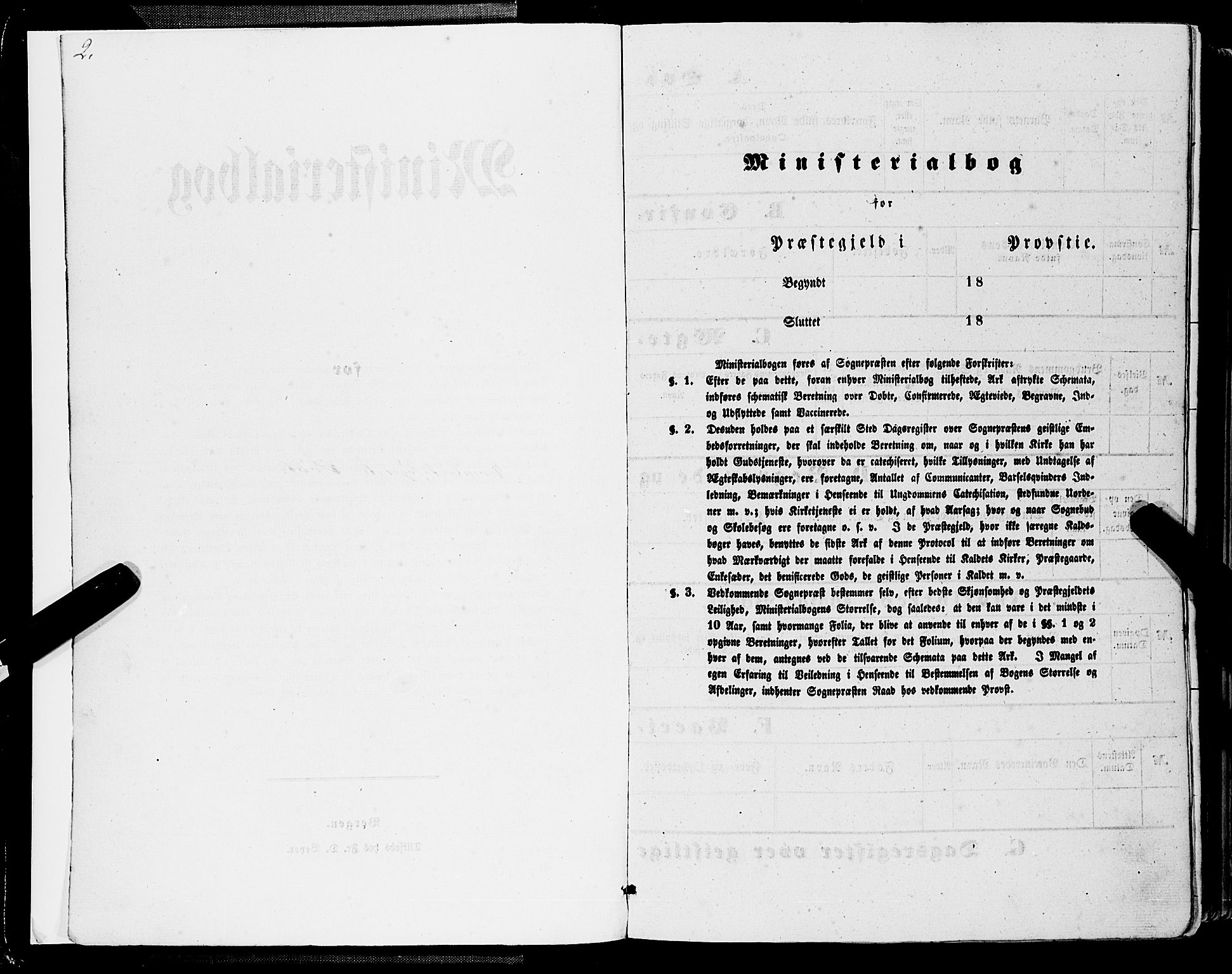 Domkirken sokneprestembete, SAB/A-74801/H/Haa/L0020: Parish register (official) no. B 3, 1851-1859, p. 2