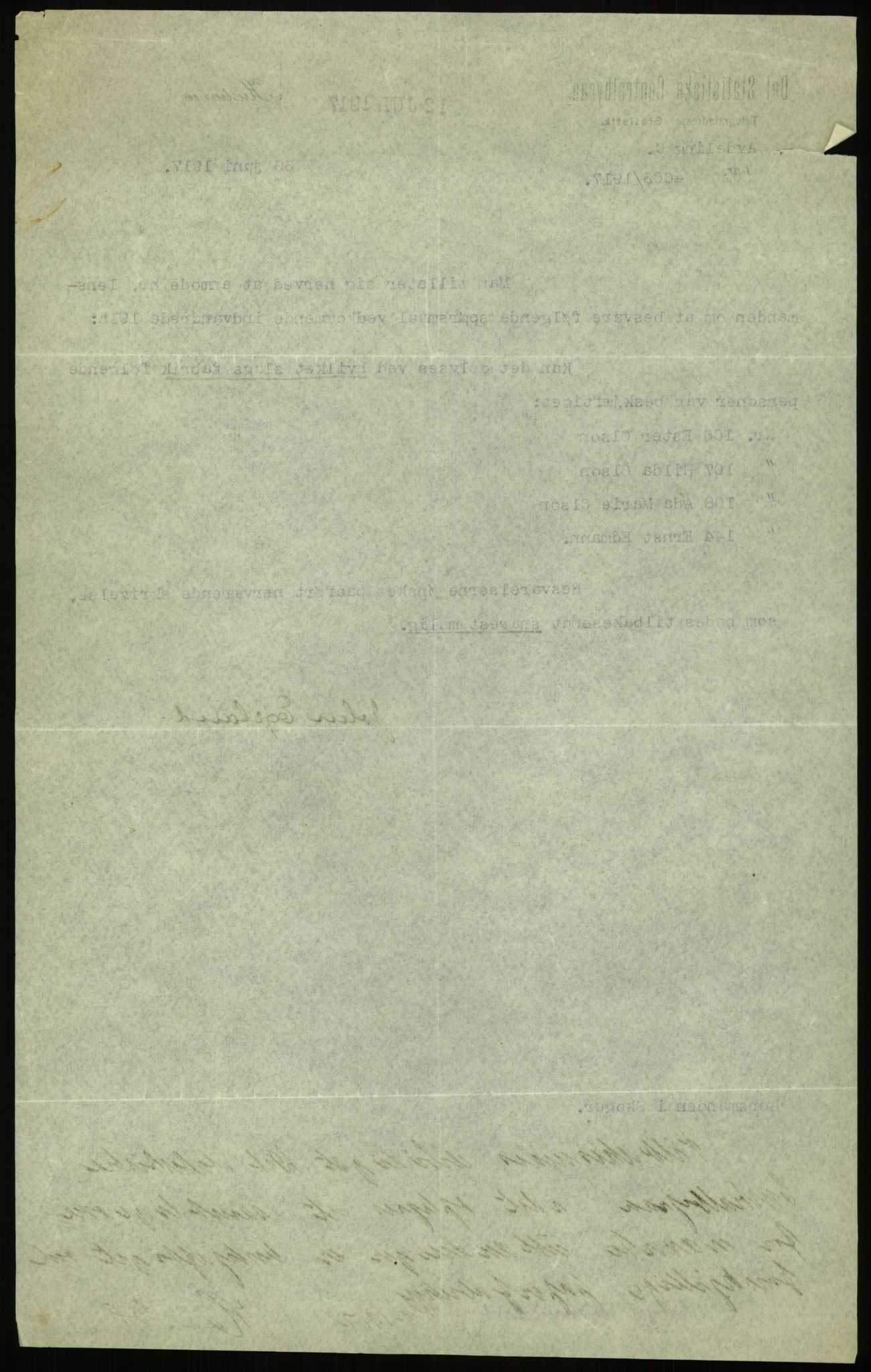 Statistisk sentralbyrå, Sosioøkonomiske emner, Folketellinger, boliger og boforhold, AV/RA-S-2231/F/Fa/L0001: Innvandring. Navn/fylkesvis, 1915, p. 64