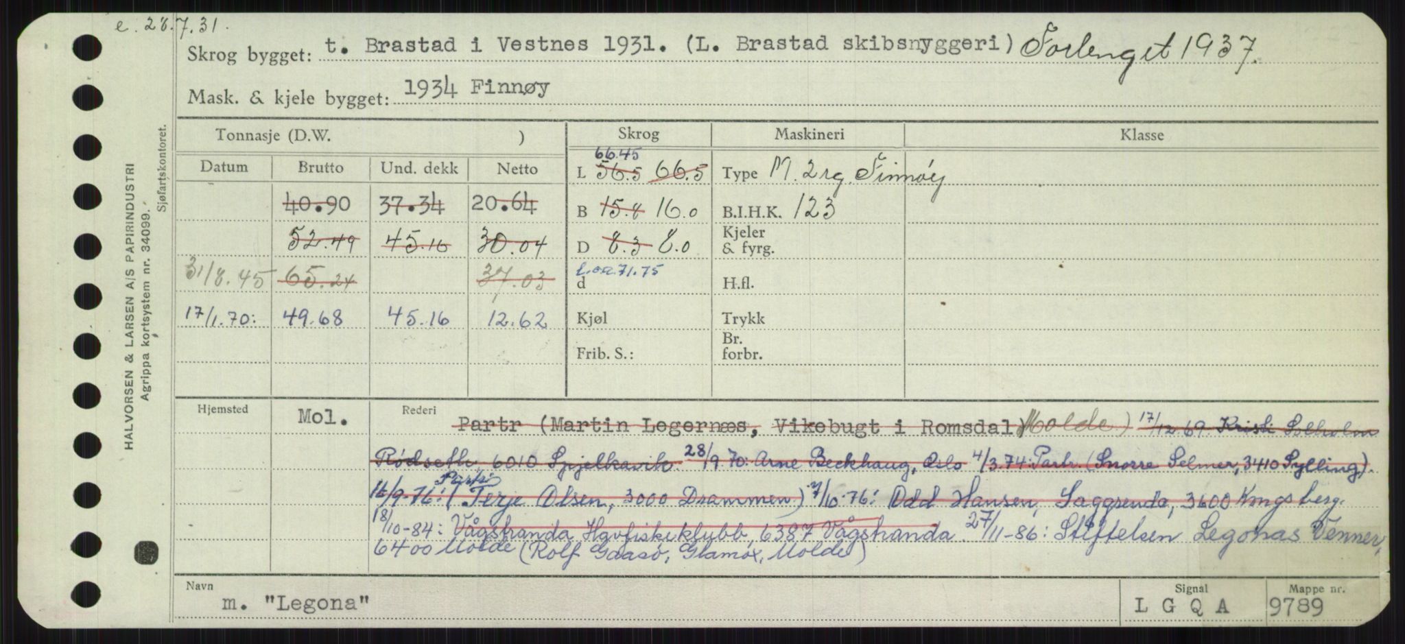 Sjøfartsdirektoratet med forløpere, Skipsmålingen, RA/S-1627/H/Ha/L0003/0002: Fartøy, Hilm-Mar / Fartøy, Kom-Mar, p. 359