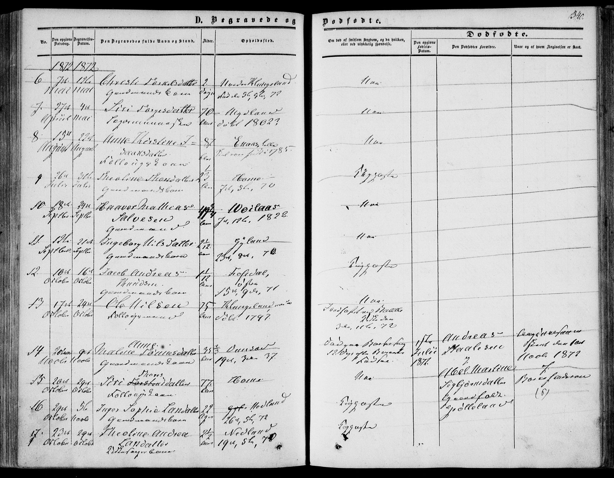 Bakke sokneprestkontor, AV/SAK-1111-0002/F/Fa/Fab/L0002: Parish register (official) no. A 2, 1855-1884, p. 340