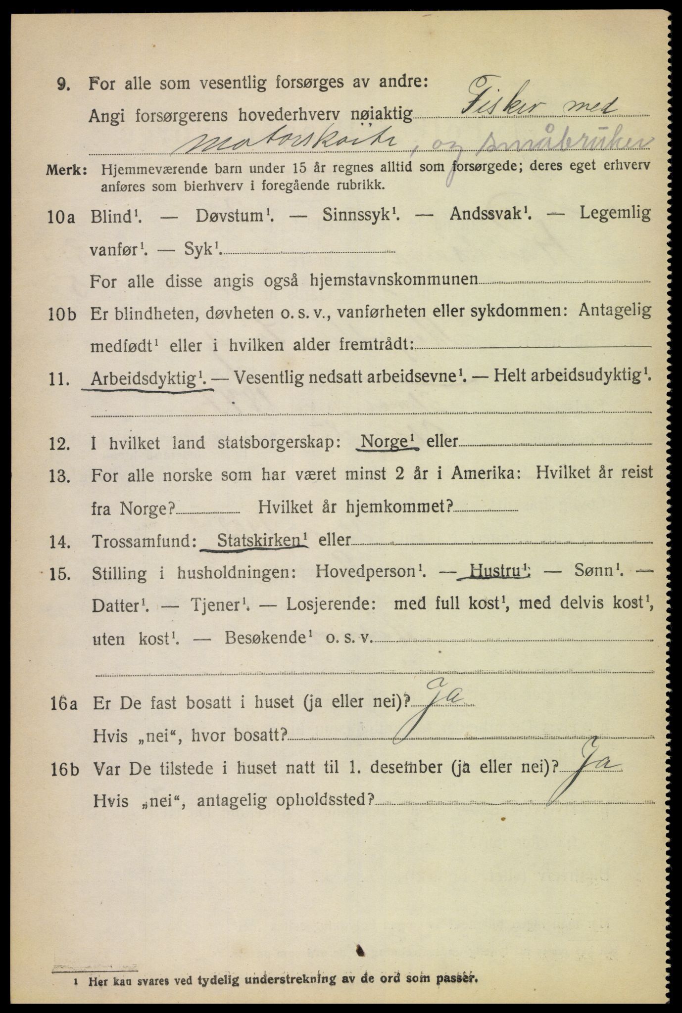 SAK, 1920 census for Randesund, 1920, p. 1469