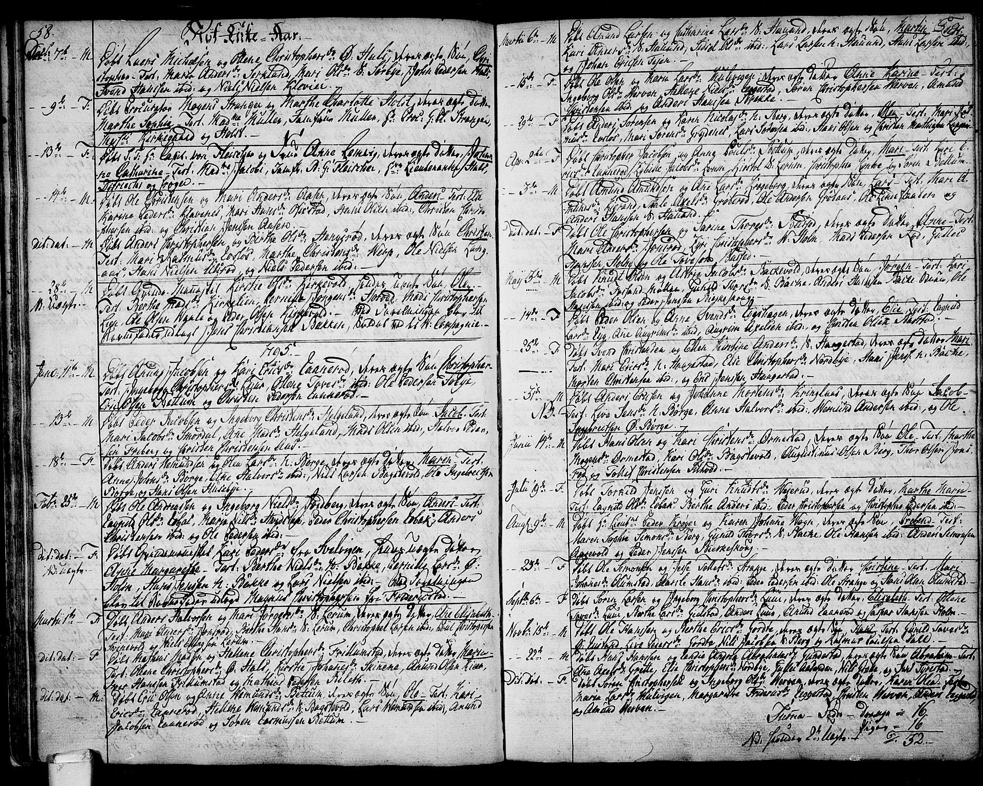 Våle kirkebøker, AV/SAKO-A-334/F/Fa/L0005: Parish register (official) no. I 5, 1773-1808, p. 58-59