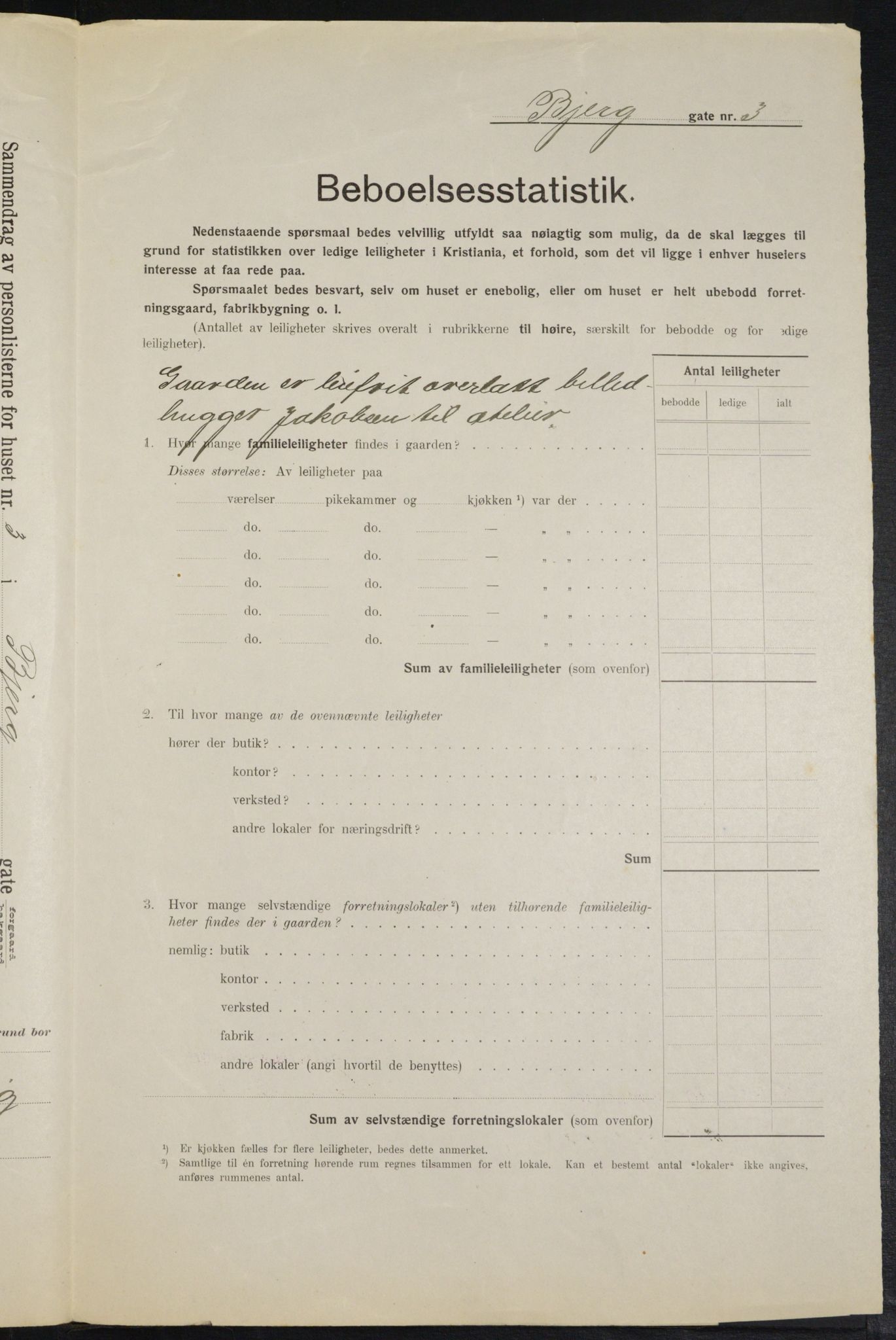 OBA, Municipal Census 1914 for Kristiania, 1914, p. 5472