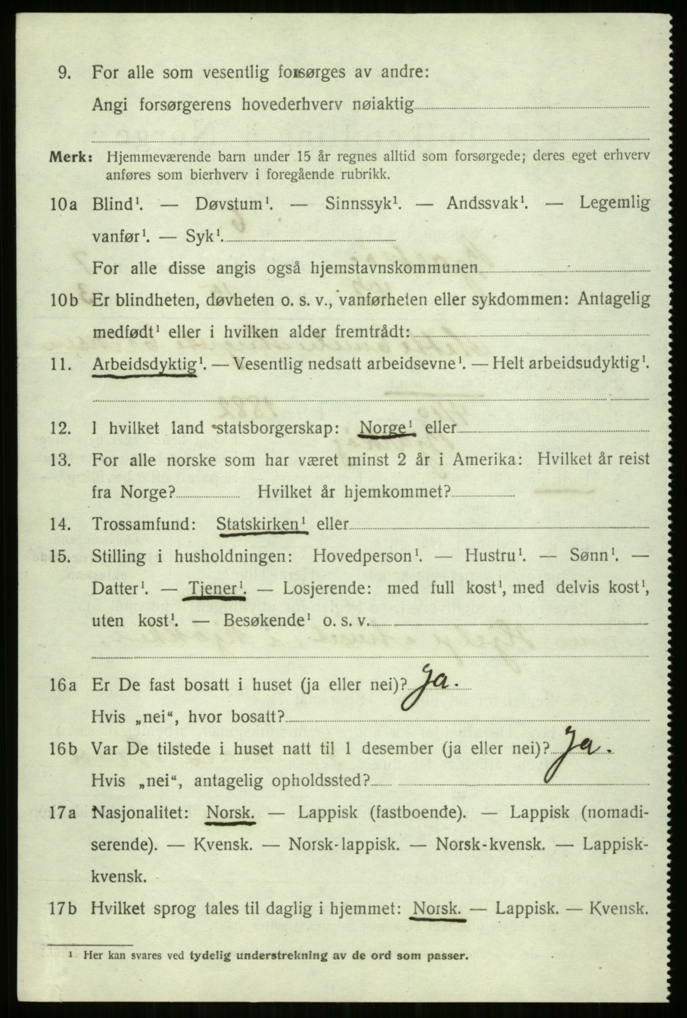 SATØ, 1920 census for Bjarkøy, 1920, p. 3450