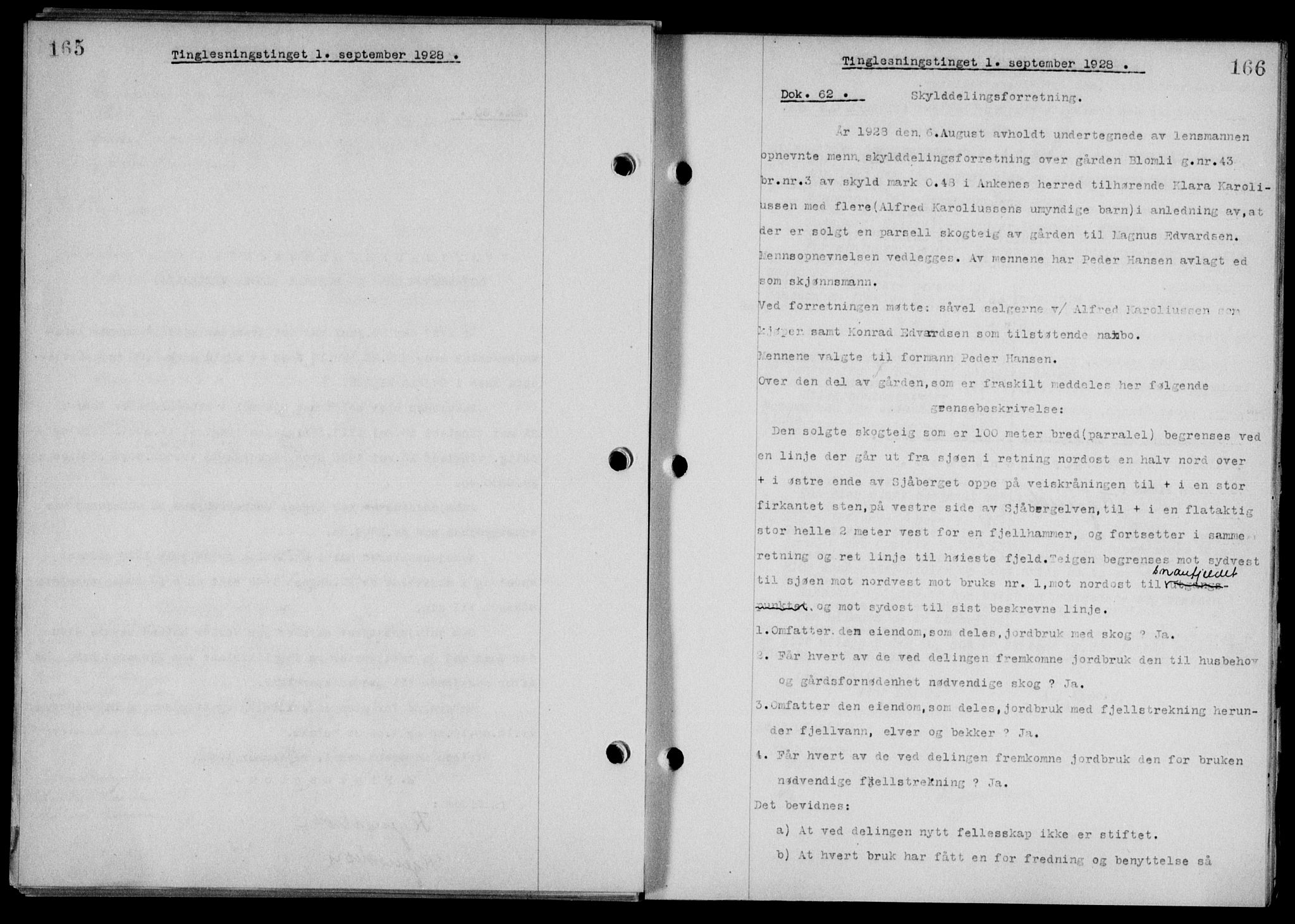 Steigen og Ofoten sorenskriveri, SAT/A-0030/1/2/2C/L0015/0002: Mortgage book no. 16 og 17-I, 1927-1928, Deed date: 01.09.1928
