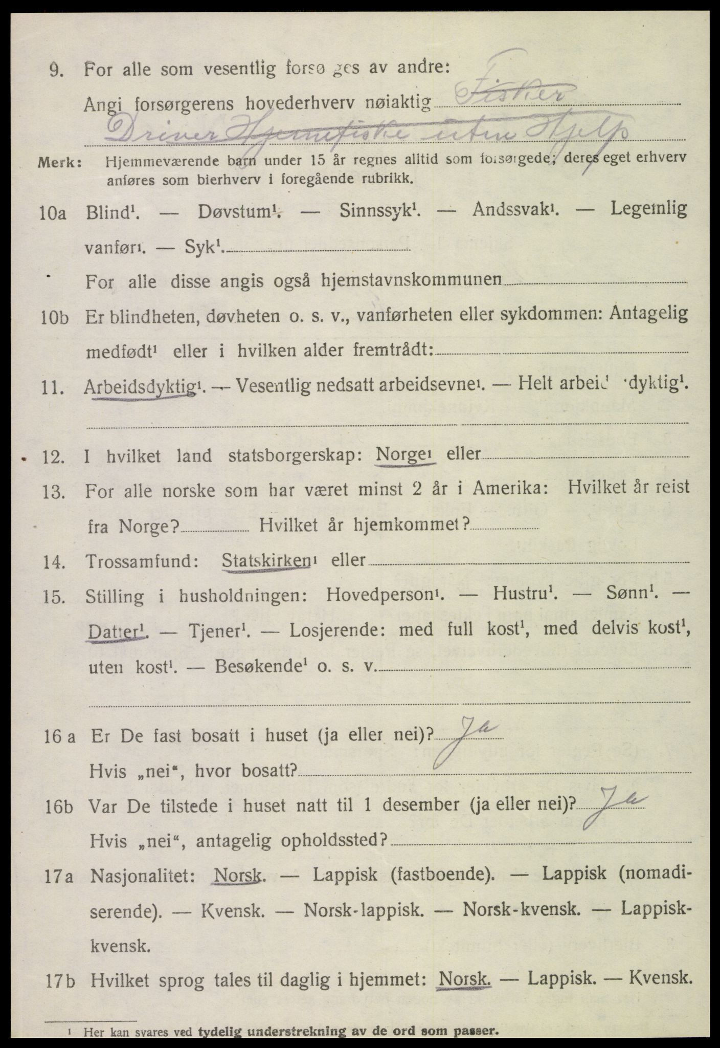 SAT, 1920 census for Vikna, 1920, p. 7332