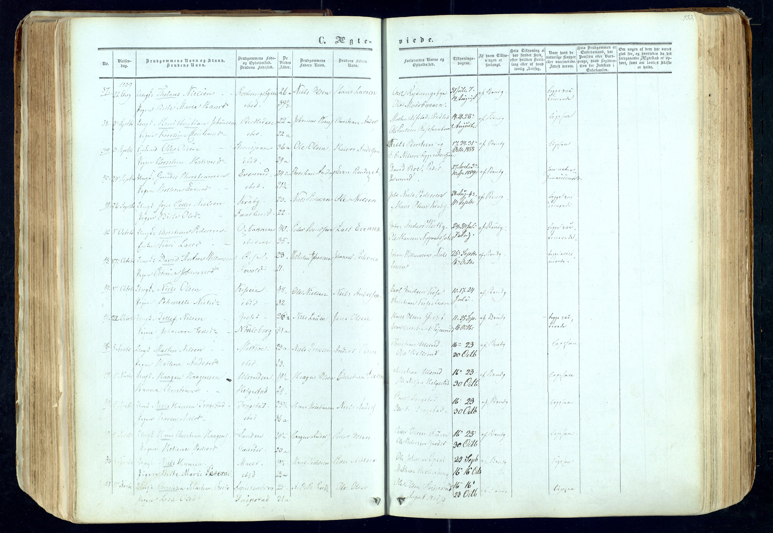 Østre Toten prestekontor, AV/SAH-PREST-104/H/Ha/Haa/L0004: Parish register (official) no. 4, 1857-1865, p. 233