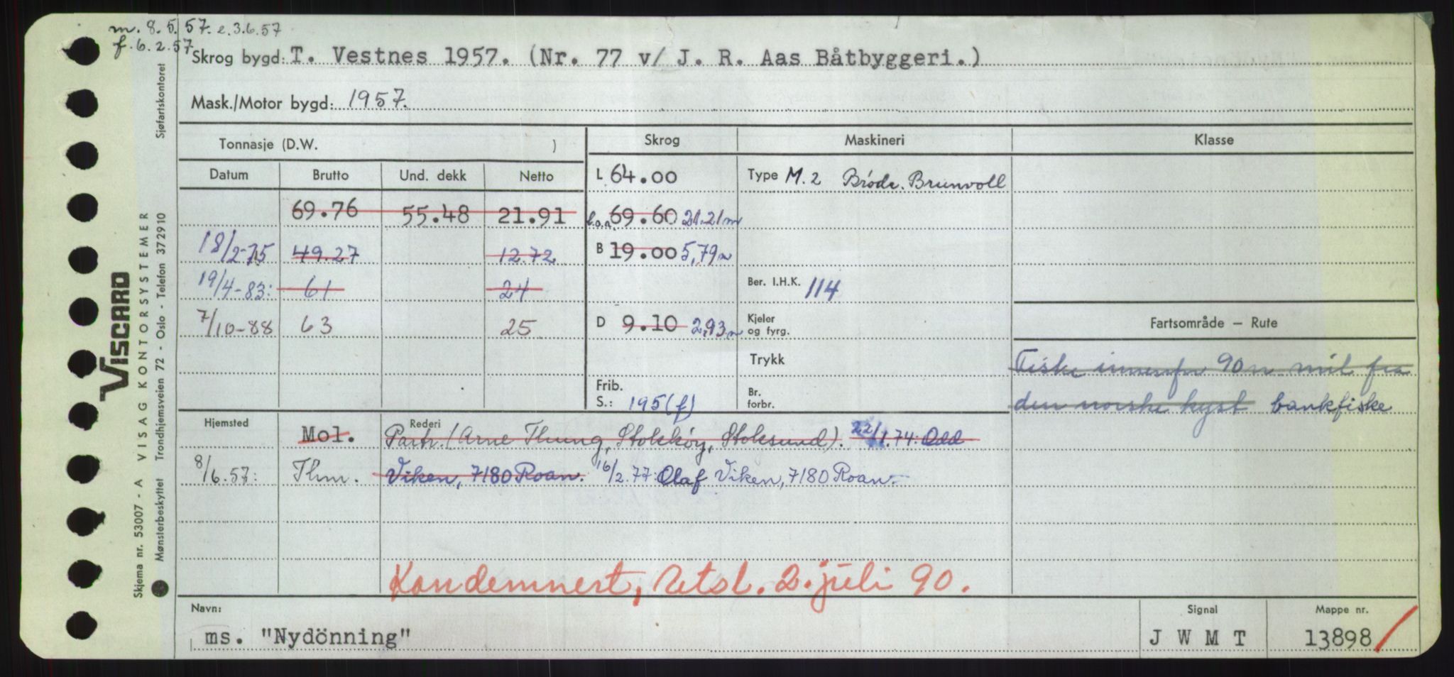 Sjøfartsdirektoratet med forløpere, Skipsmålingen, RA/S-1627/H/Hd/L0027: Fartøy, Norhop-Nør, p. 343