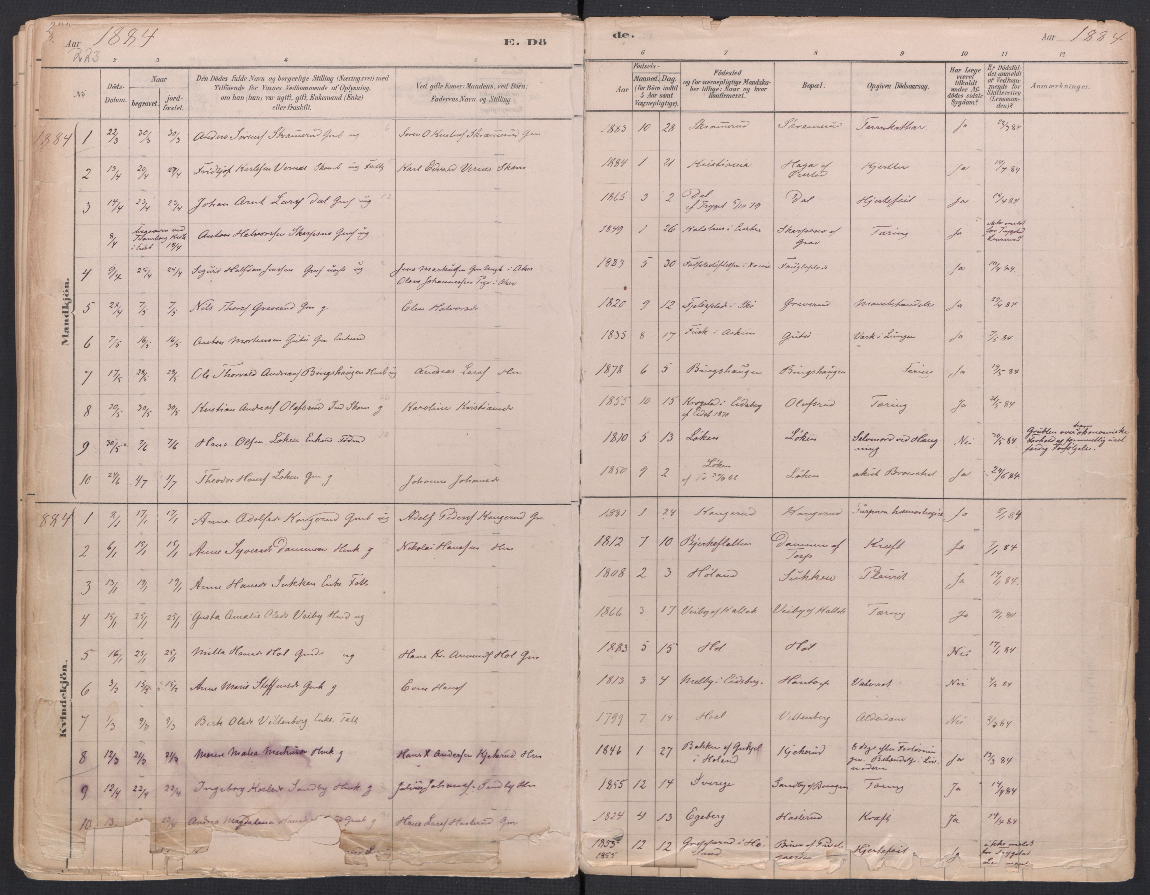 Trøgstad prestekontor Kirkebøker, AV/SAO-A-10925/F/Fa/L0010: Parish register (official) no. I 10, 1878-1898, p. 223