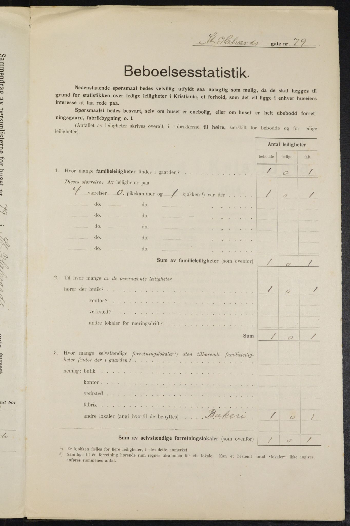 OBA, Municipal Census 1914 for Kristiania, 1914, p. 87737