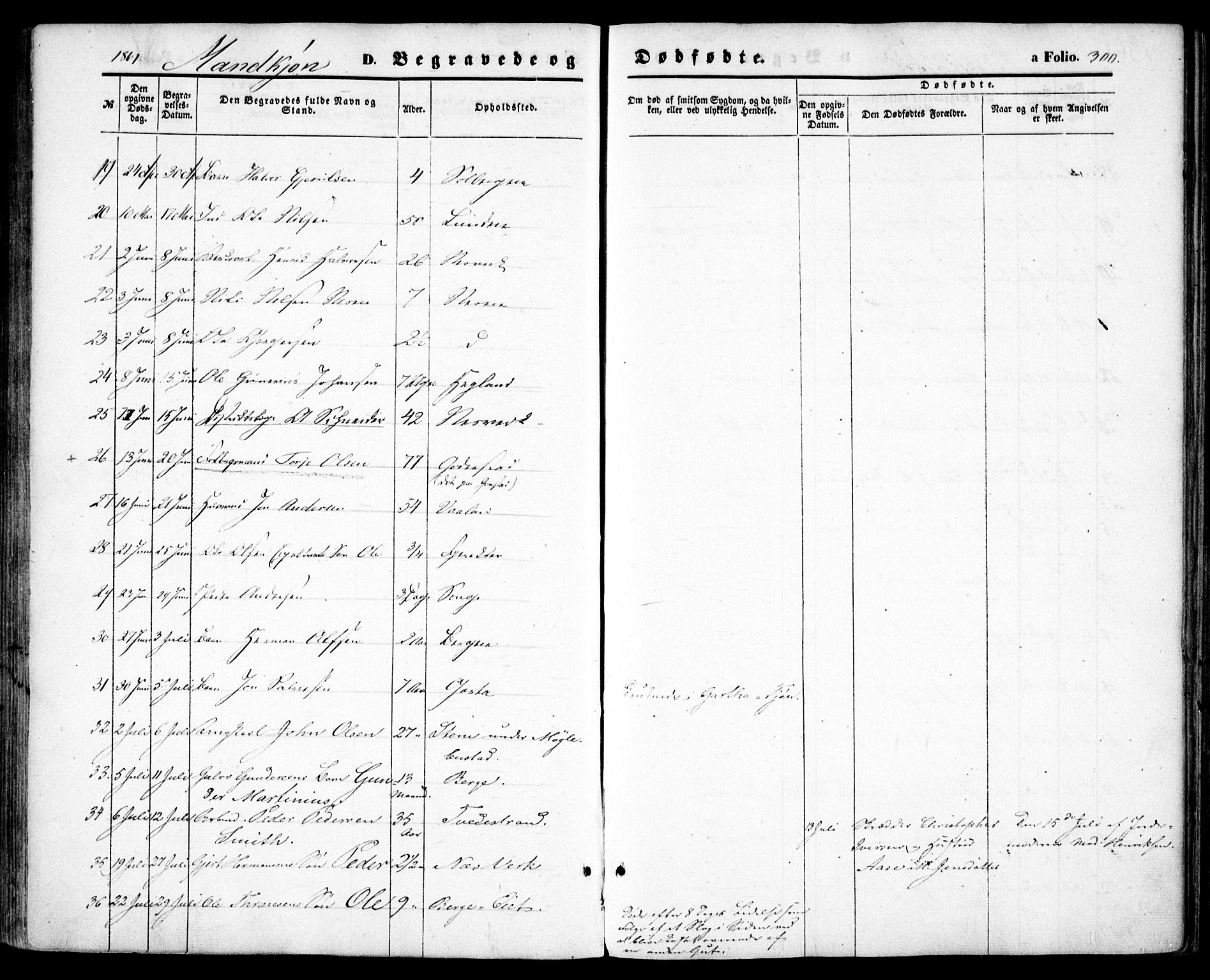 Holt sokneprestkontor, AV/SAK-1111-0021/F/Fa/L0009: Parish register (official) no. A 9, 1861-1871, p. 300