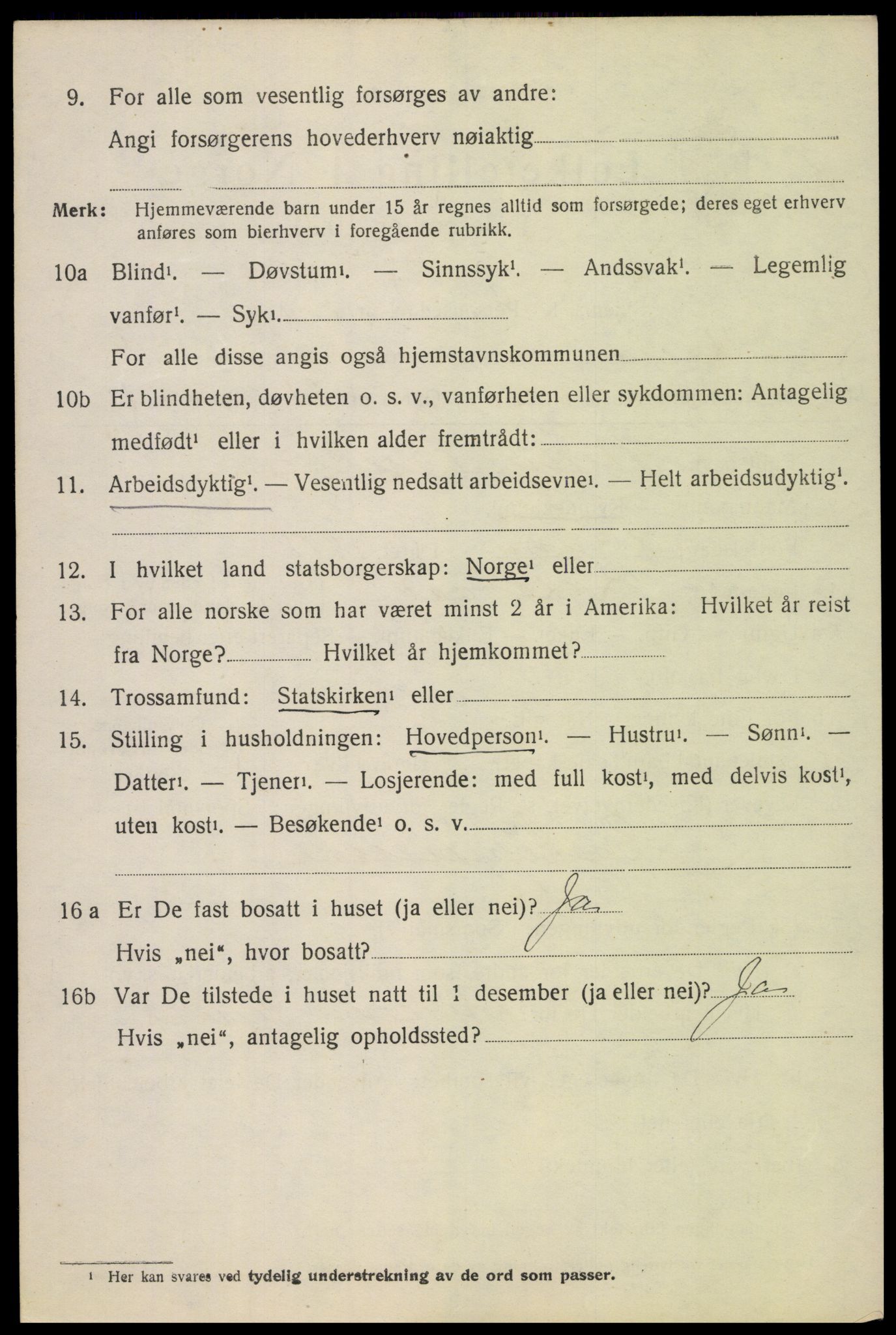 SAH, 1920 census for Lesja, 1920, p. 2531