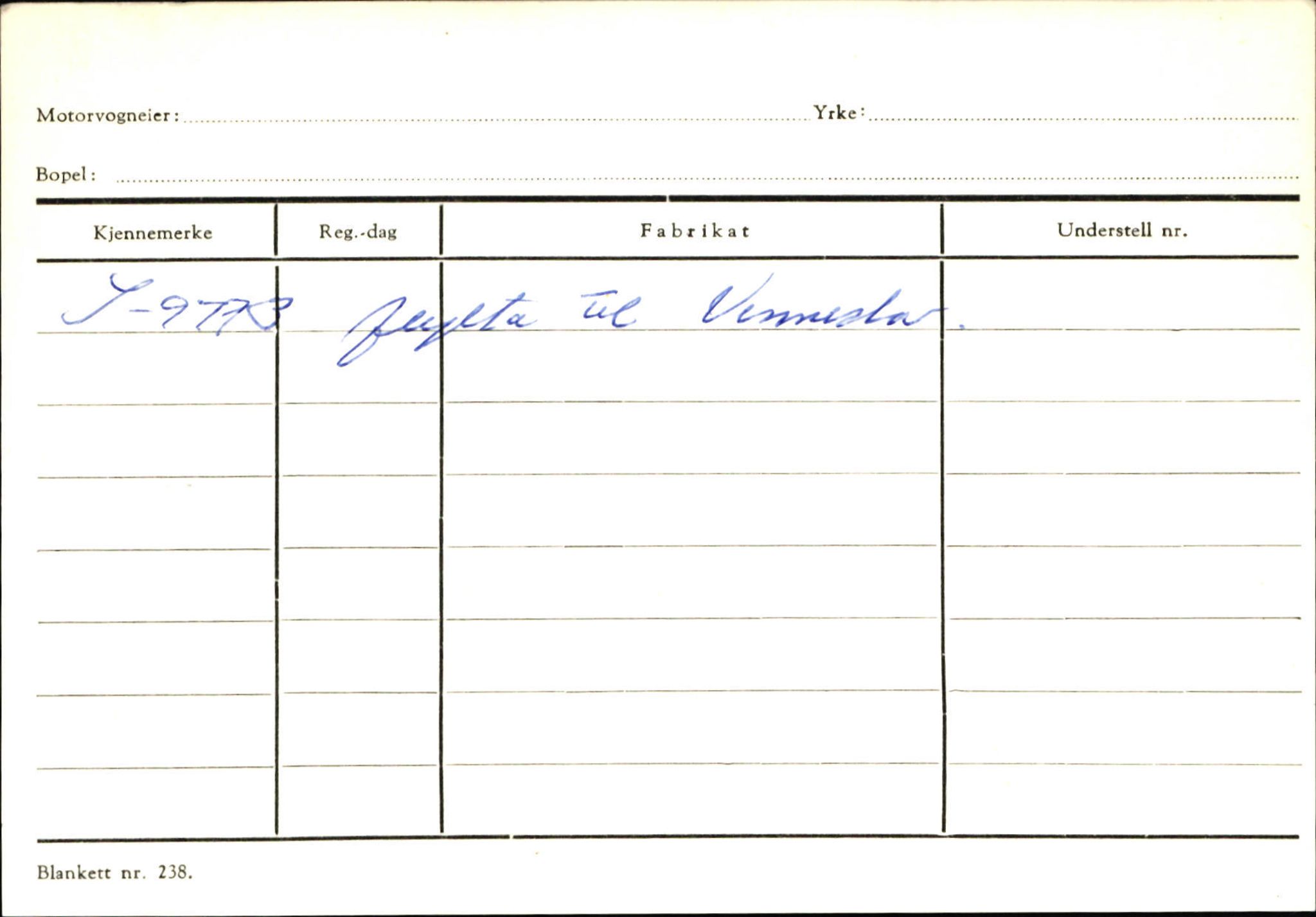 Statens vegvesen, Sogn og Fjordane vegkontor, SAB/A-5301/4/F/L0144: Registerkort Vågsøy A-R, 1945-1975, p. 2011