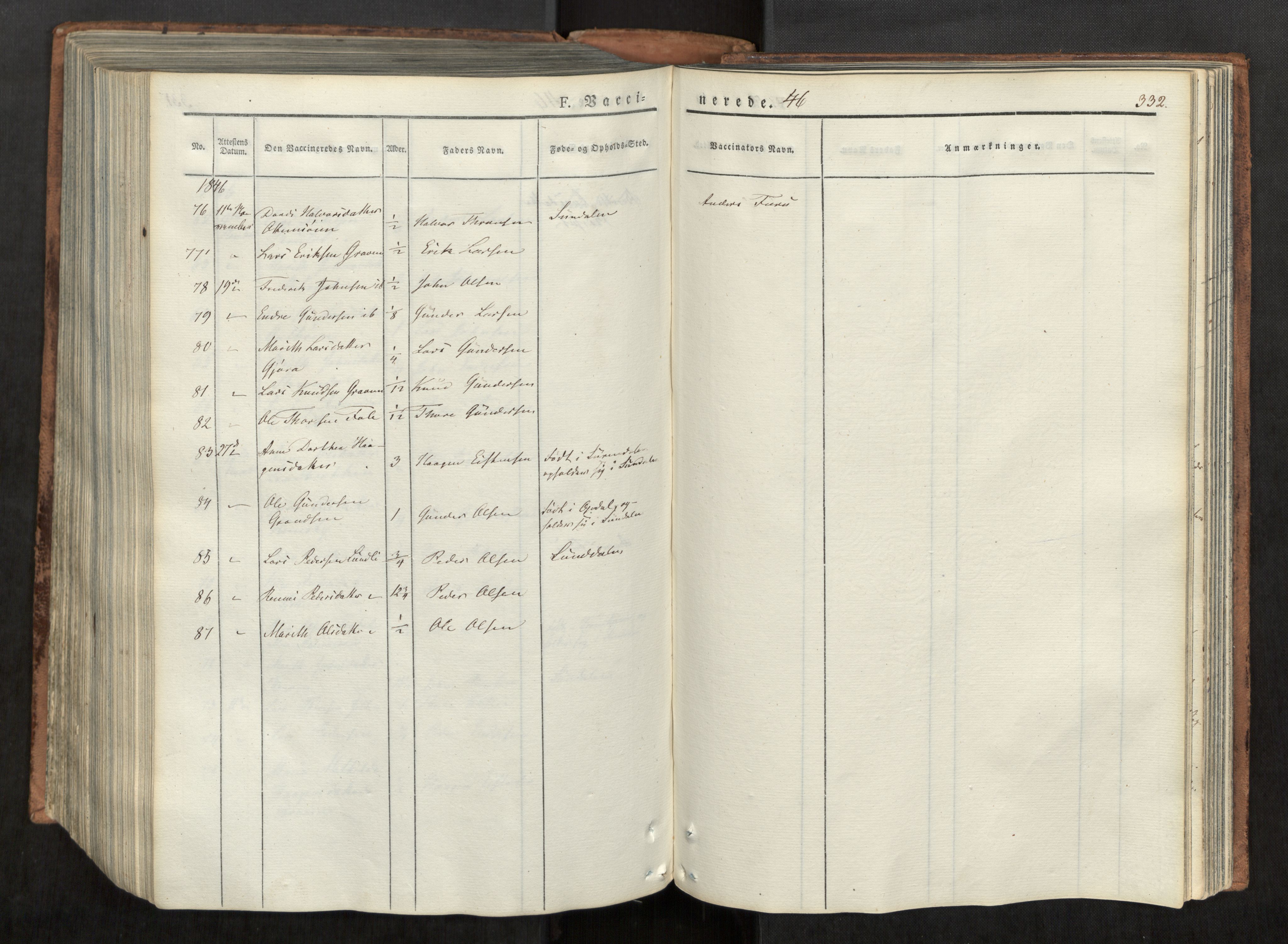 Ministerialprotokoller, klokkerbøker og fødselsregistre - Møre og Romsdal, AV/SAT-A-1454/590/L1012: Parish register (official) no. 590A04, 1832-1846, p. 332