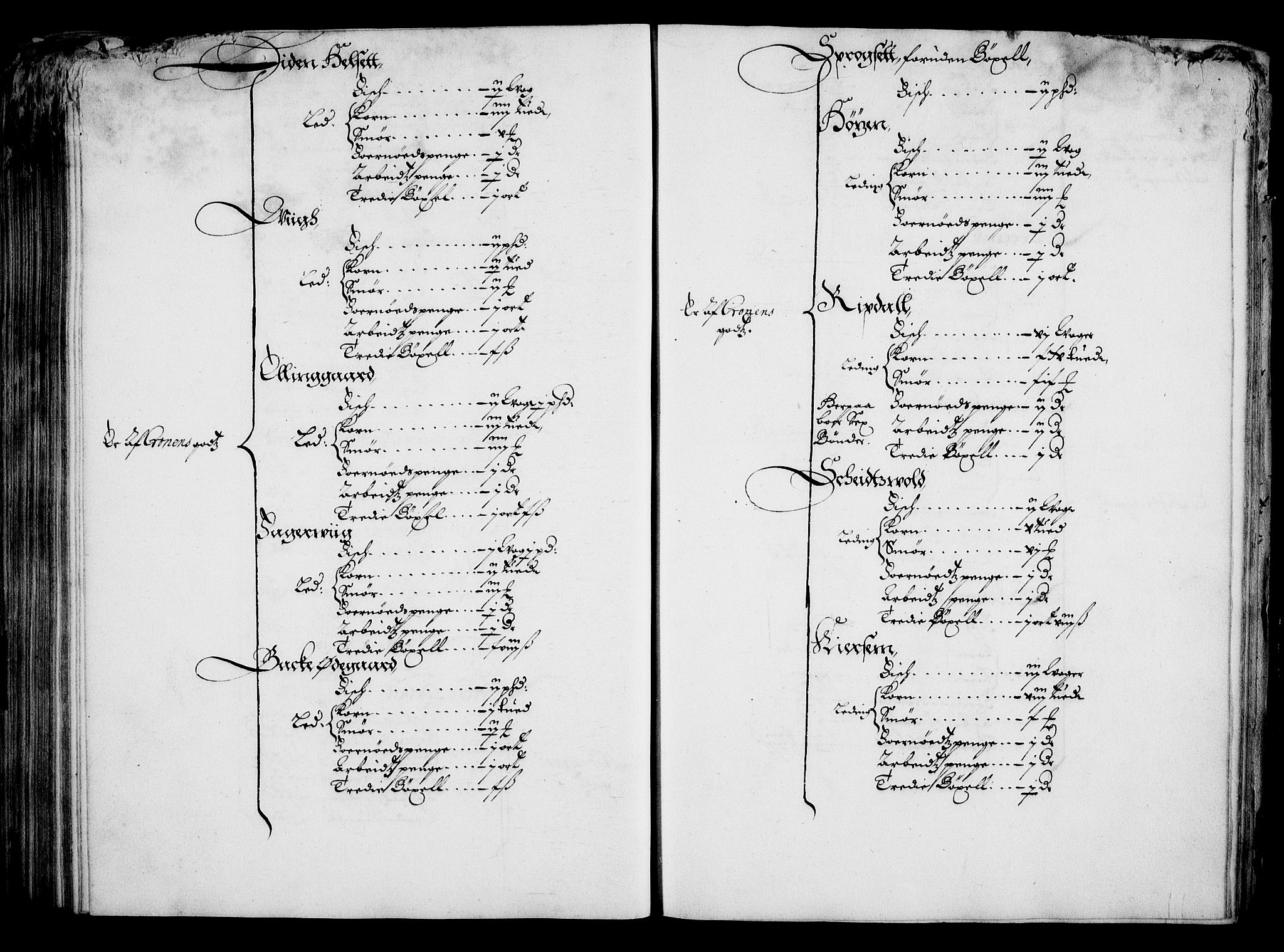 Rentekammeret inntil 1814, Realistisk ordnet avdeling, AV/RA-EA-4070/On/L0001/0001: Statens gods / [Jj 1]: Jordebok over Hannibal Sehesteds gods, 1651, p. 207