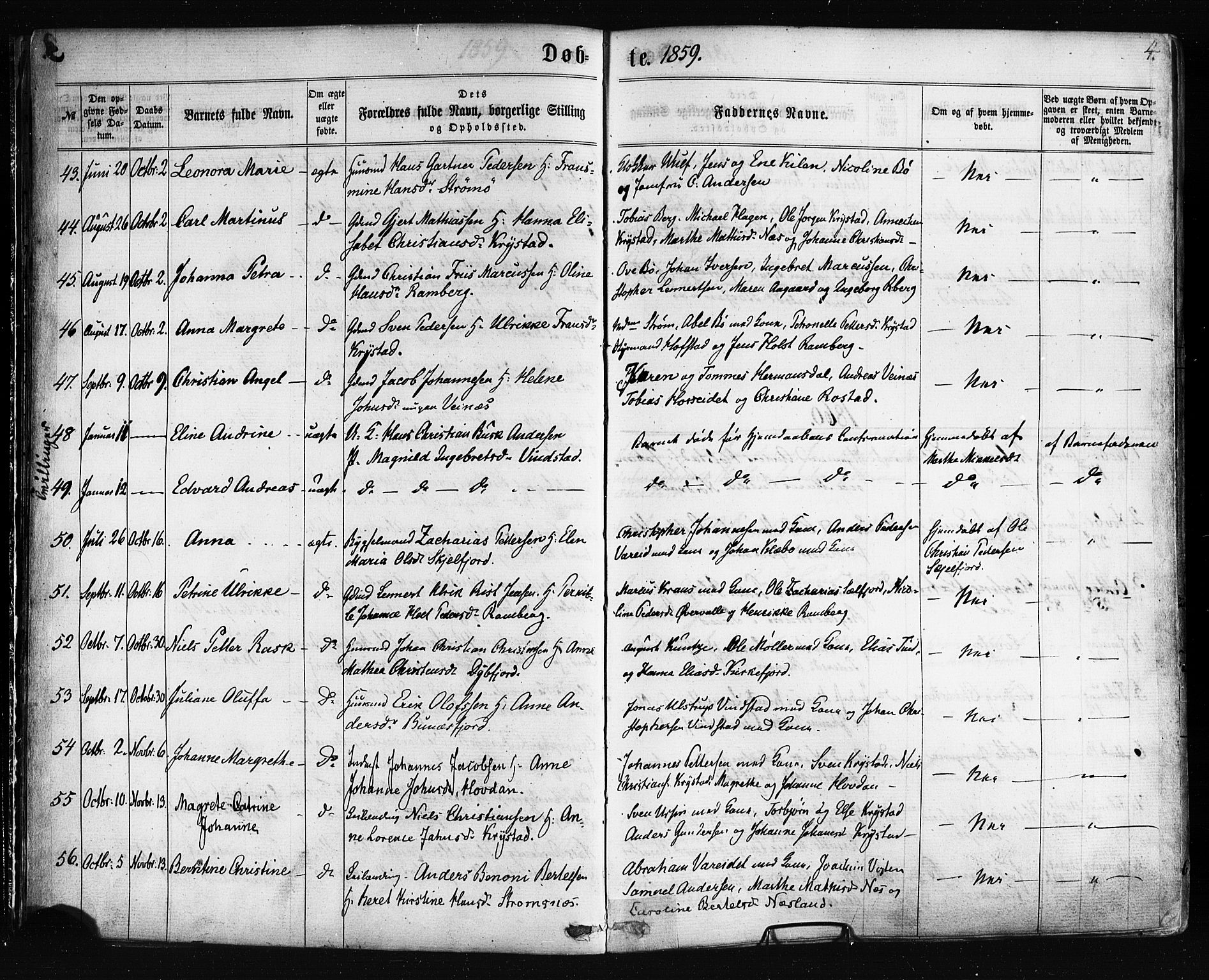 Ministerialprotokoller, klokkerbøker og fødselsregistre - Nordland, SAT/A-1459/885/L1203: Parish register (official) no. 885A04, 1859-1877, p. 4