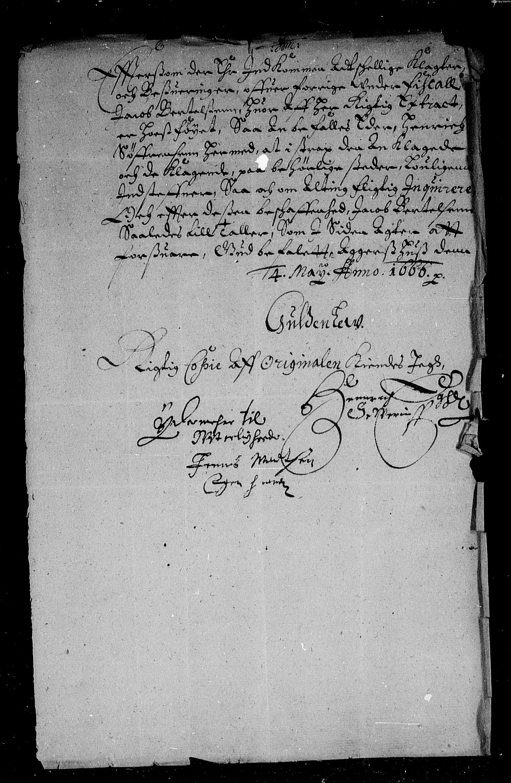 Rentekammeret inntil 1814, Reviderte regnskaper, Stiftamtstueregnskaper, Landkommissariatet på Akershus og Akershus stiftamt, AV/RA-EA-5869/R/Rb/L0038: Akershus stiftamt, 1666