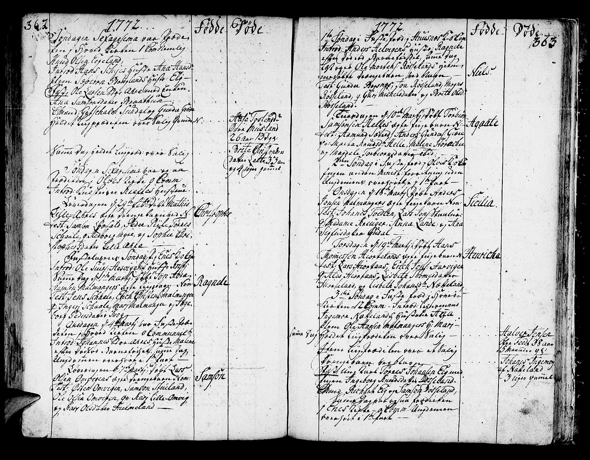Kvinnherad sokneprestembete, SAB/A-76401/H/Haa: Parish register (official) no. A 3, 1754-1777, p. 362-363
