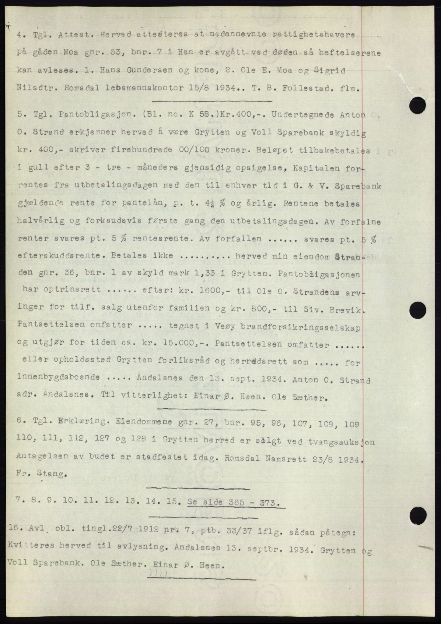 Romsdal sorenskriveri, AV/SAT-A-4149/1/2/2C/L0065: Mortgage book no. 59, 1934-1934, Deed date: 01.09.1934