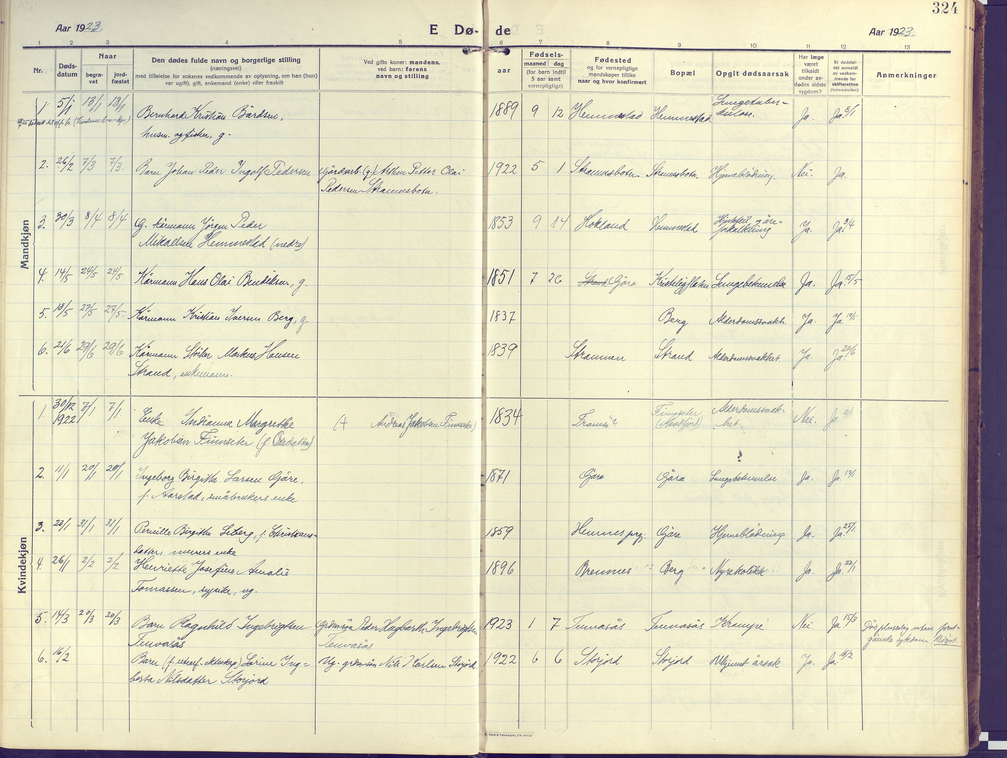 Kvæfjord sokneprestkontor, AV/SATØ-S-1323/G/Ga/Gaa/L0007kirke: Parish register (official) no. 7, 1915-1931, p. 324