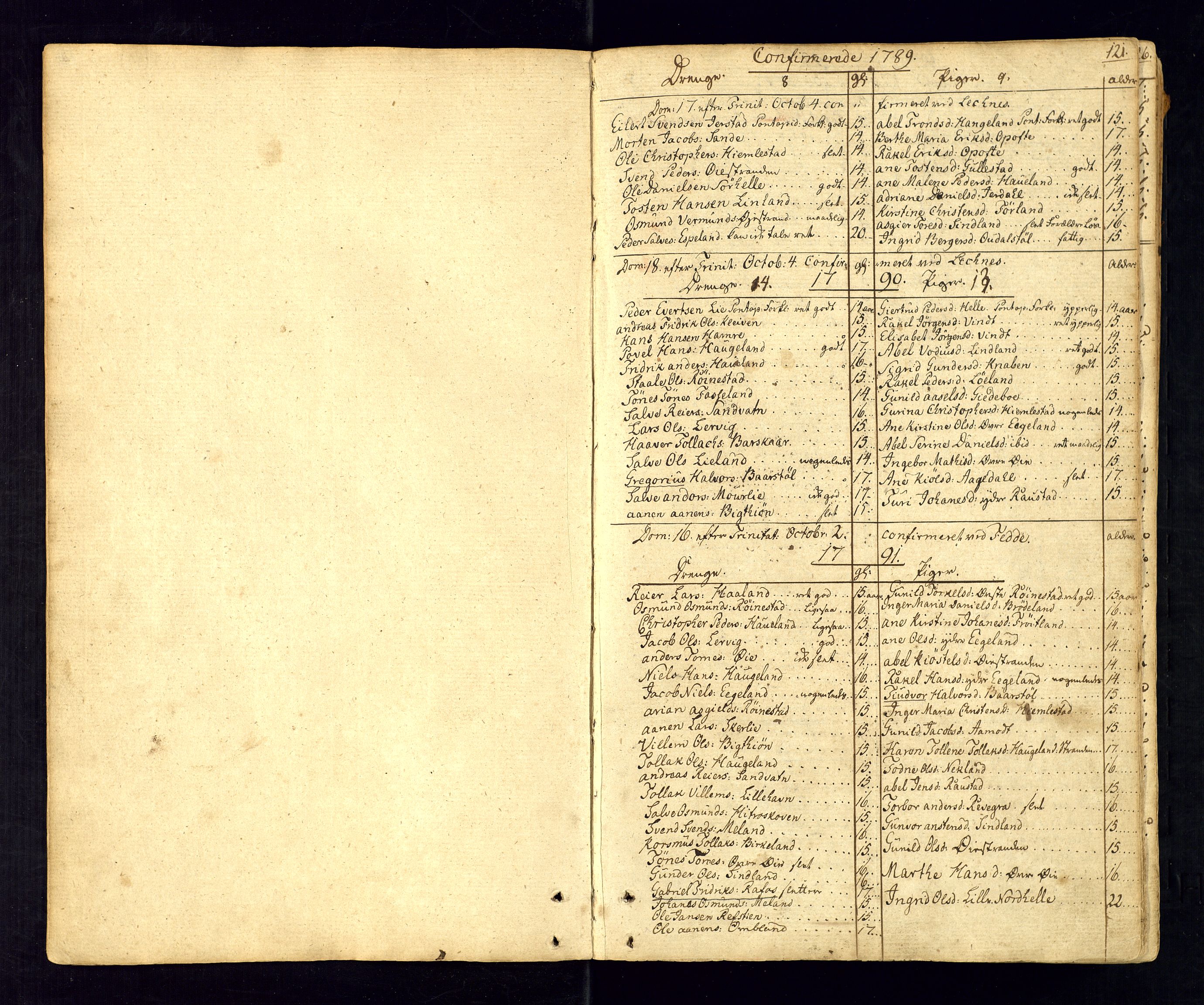 Kvinesdal sokneprestkontor, SAK/1111-0026/F/Fa/Fab/L0002: Parish register (official) no. A 2, 1789-1815, p. 121