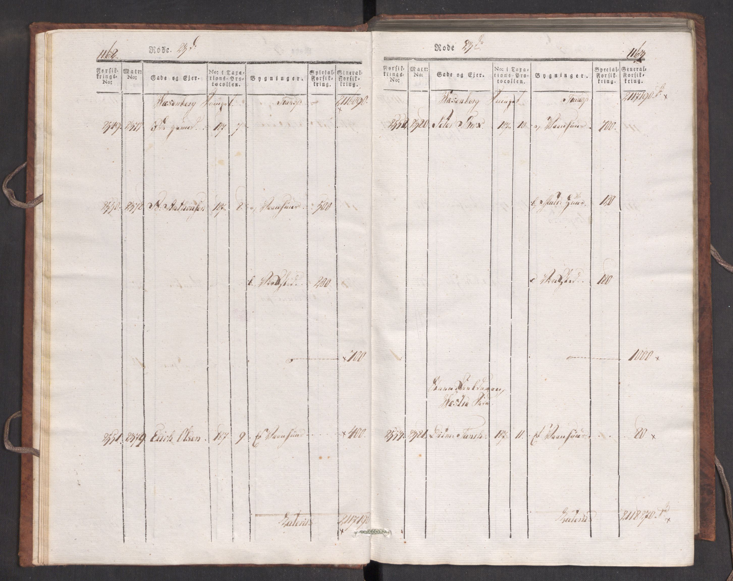 Kommersekollegiet, Brannforsikringskontoret 1767-1814, AV/RA-EA-5458/F/Fa/L0007/0003: Bergen / Branntakstprotokoll, 1807-1817, p. 1162-1163