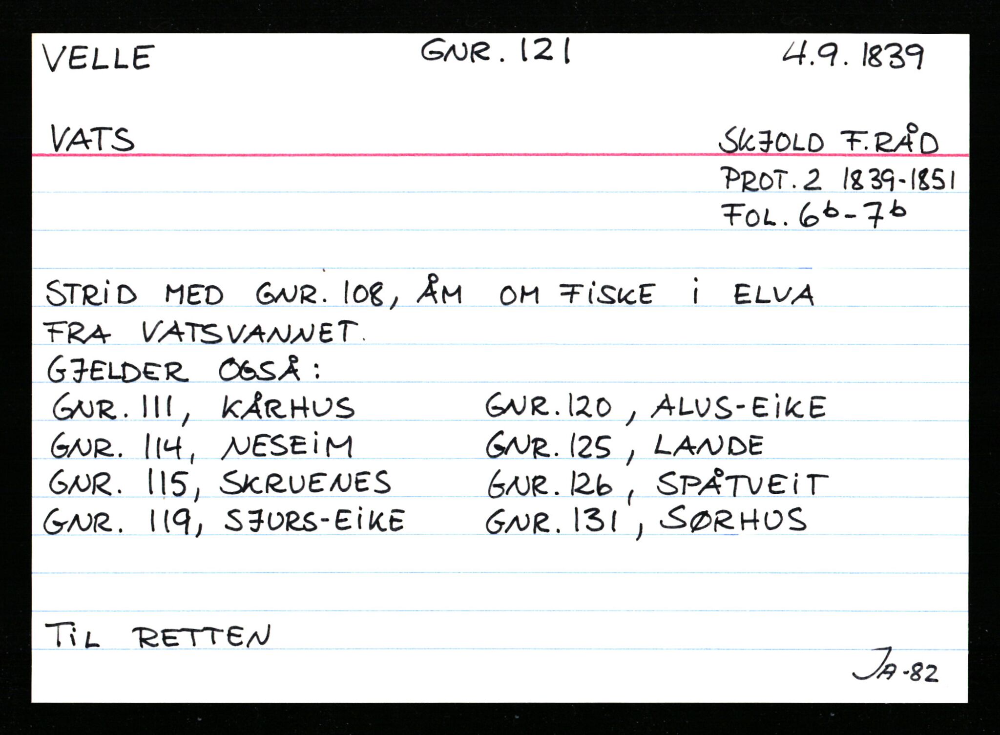 Statsarkivet i Stavanger, AV/SAST-A-101971/03/Y/Ym/L0065: Åstedskort sortert etter gårdsnavn: Vatland - Vervig, 1600-1950, p. 619