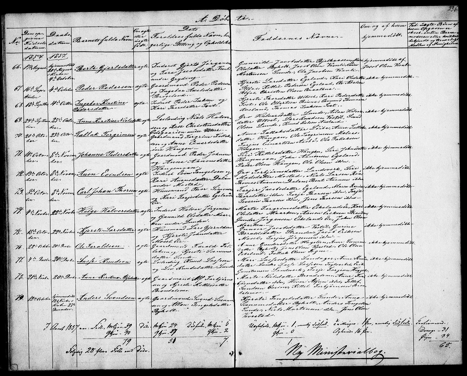 Gjerstad sokneprestkontor, AV/SAK-1111-0014/F/Fa/Faa/L0006: Parish register (official) no. A 6, 1841-1857, p. 236