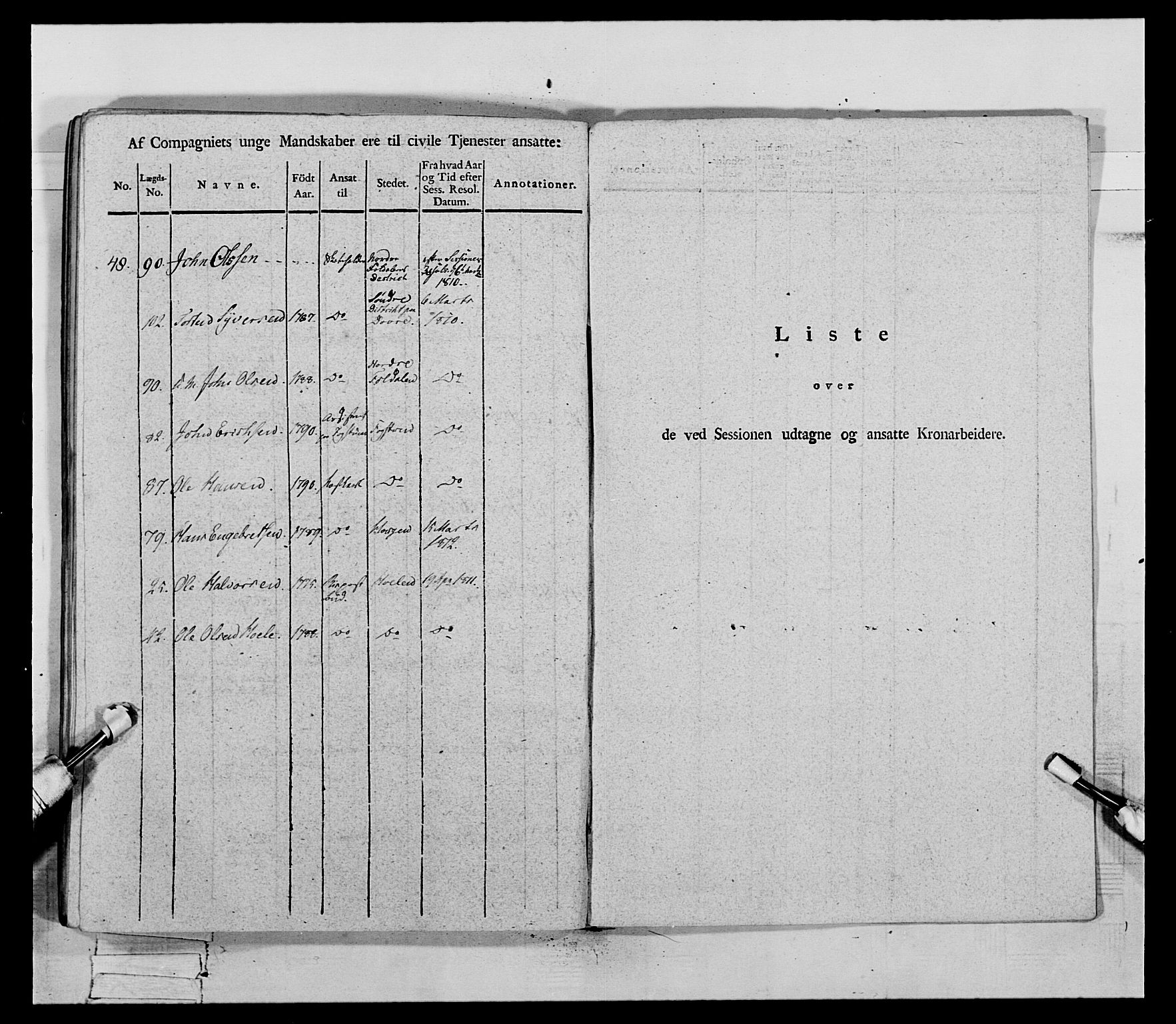 Generalitets- og kommissariatskollegiet, Det kongelige norske kommissariatskollegium, AV/RA-EA-5420/E/Eh/L0069: Opplandske gevorbne infanteriregiment, 1810-1818, p. 712