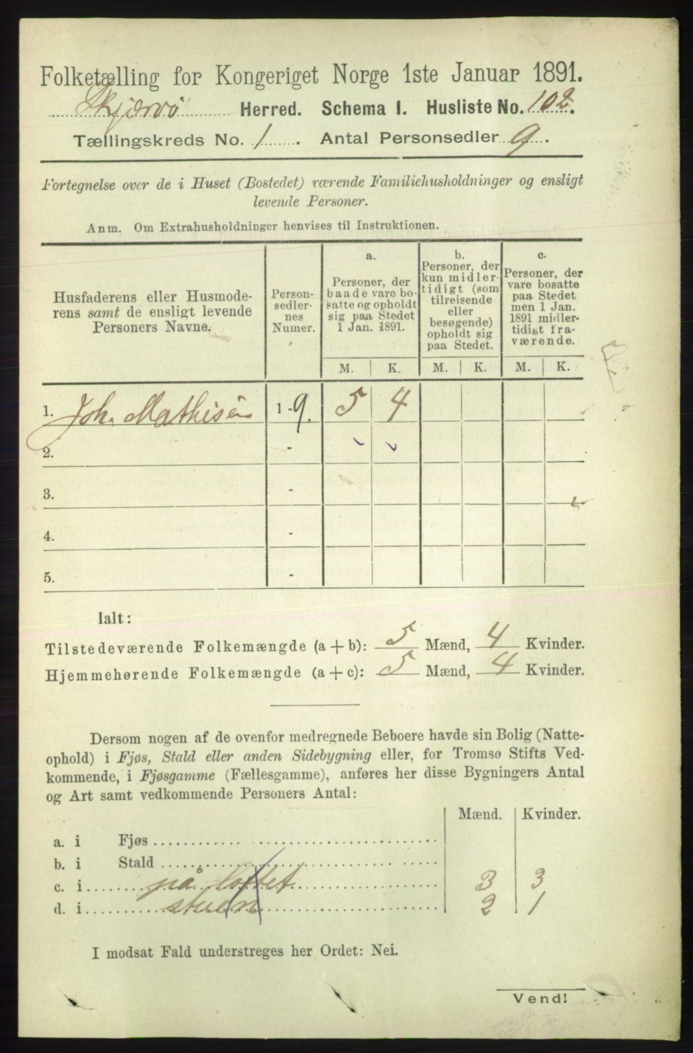 RA, 1891 census for 1941 Skjervøy, 1891, p. 120