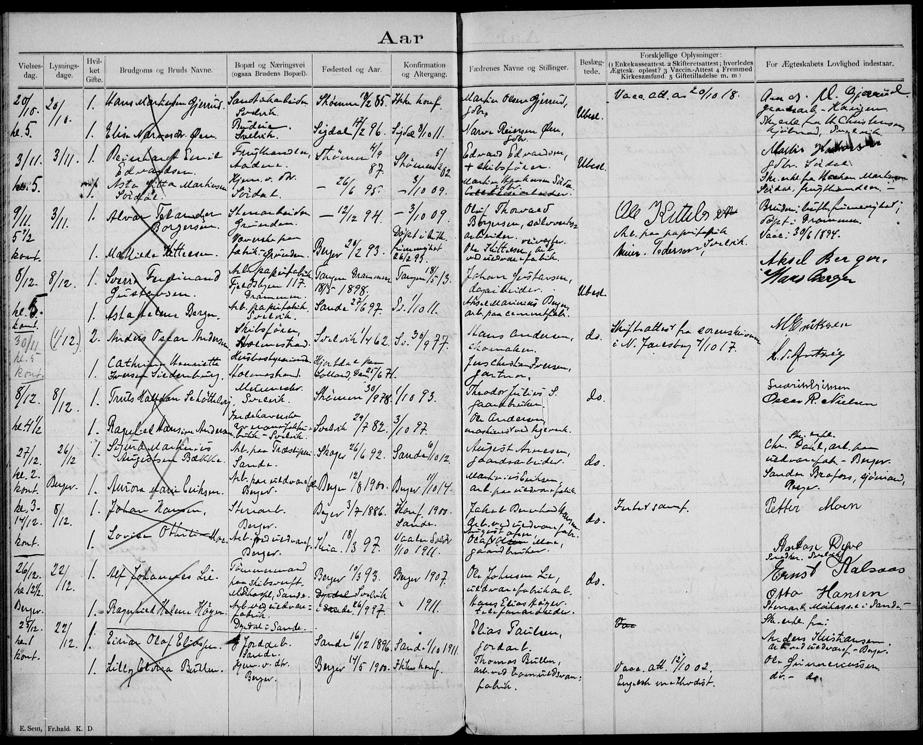 Strømm kirkebøker, AV/SAKO-A-322/H/Ha/L0002: Banns register no. 2, 1897-1919