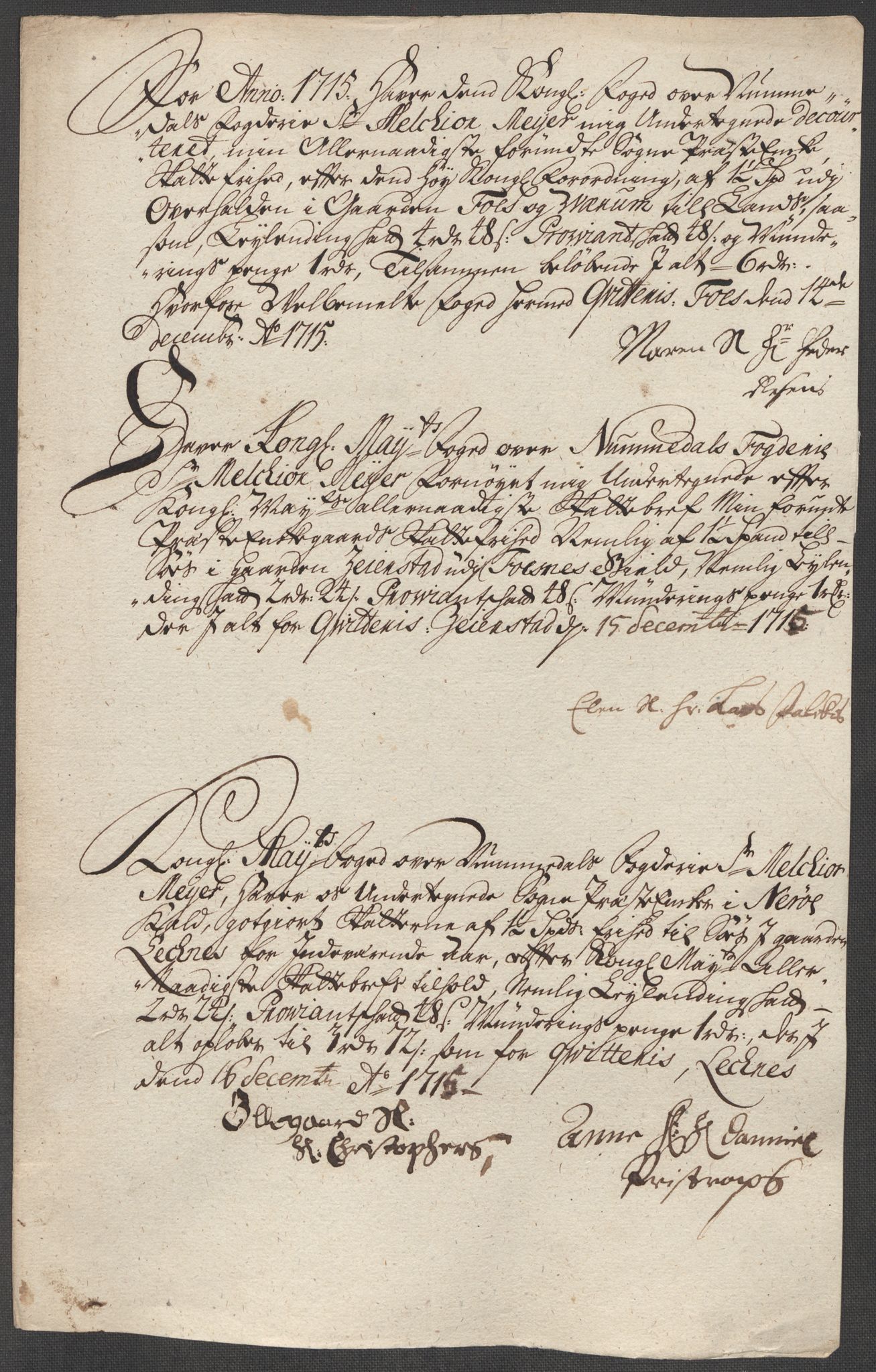 Rentekammeret inntil 1814, Reviderte regnskaper, Fogderegnskap, AV/RA-EA-4092/R64/L4436: Fogderegnskap Namdal, 1715, p. 196