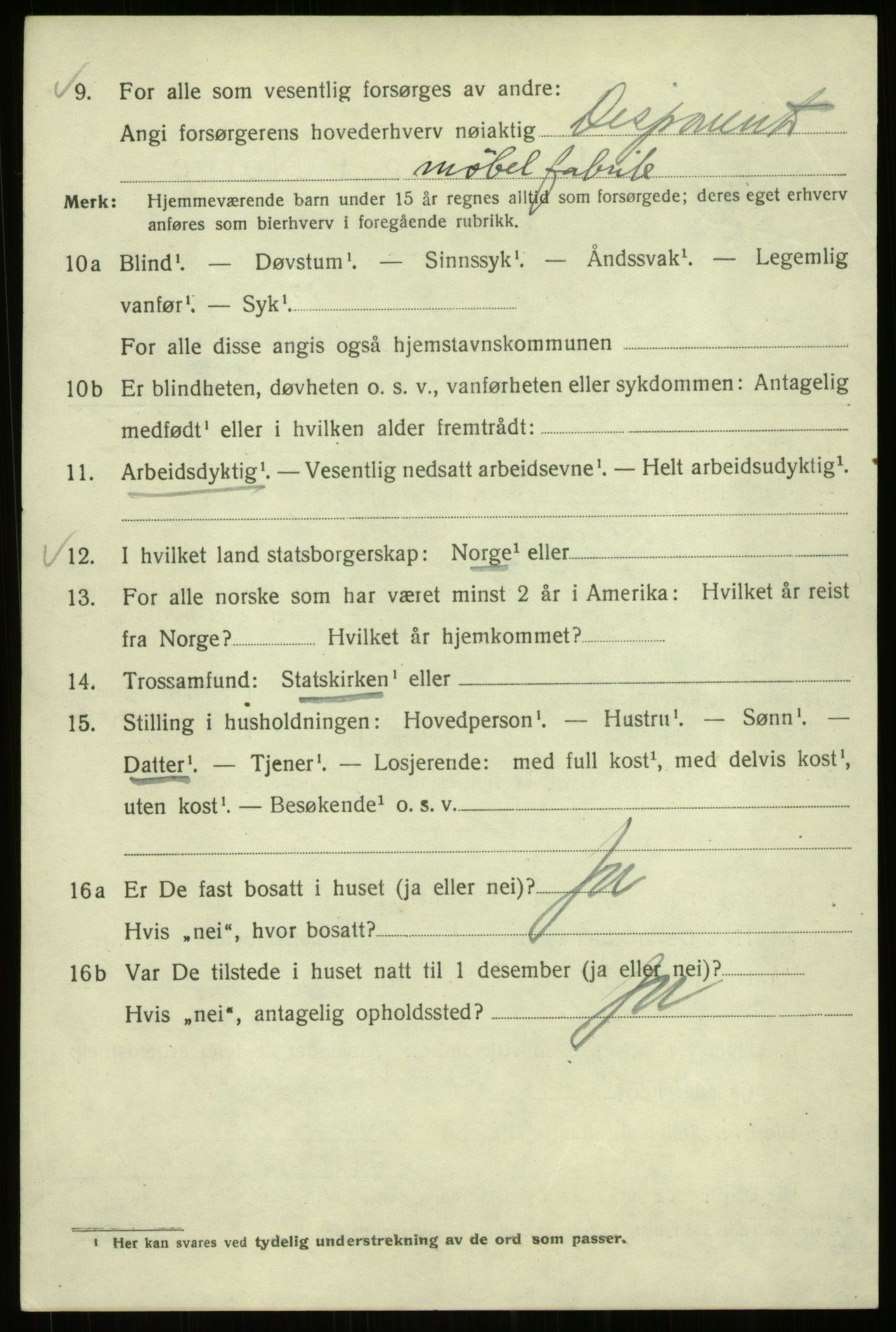 SAB, 1920 census for Bergen, 1920, p. 241599