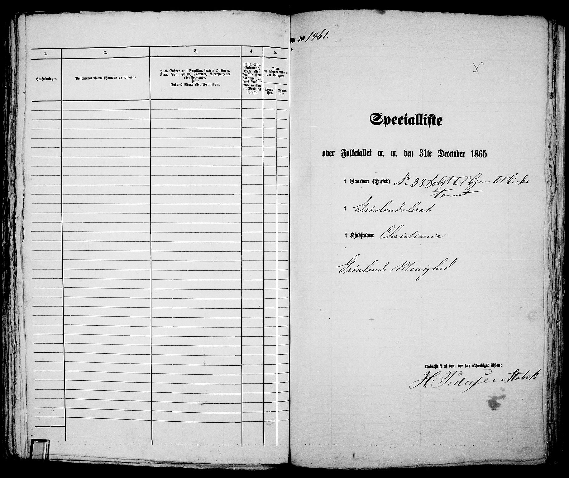 RA, 1865 census for Kristiania, 1865, p. 3317