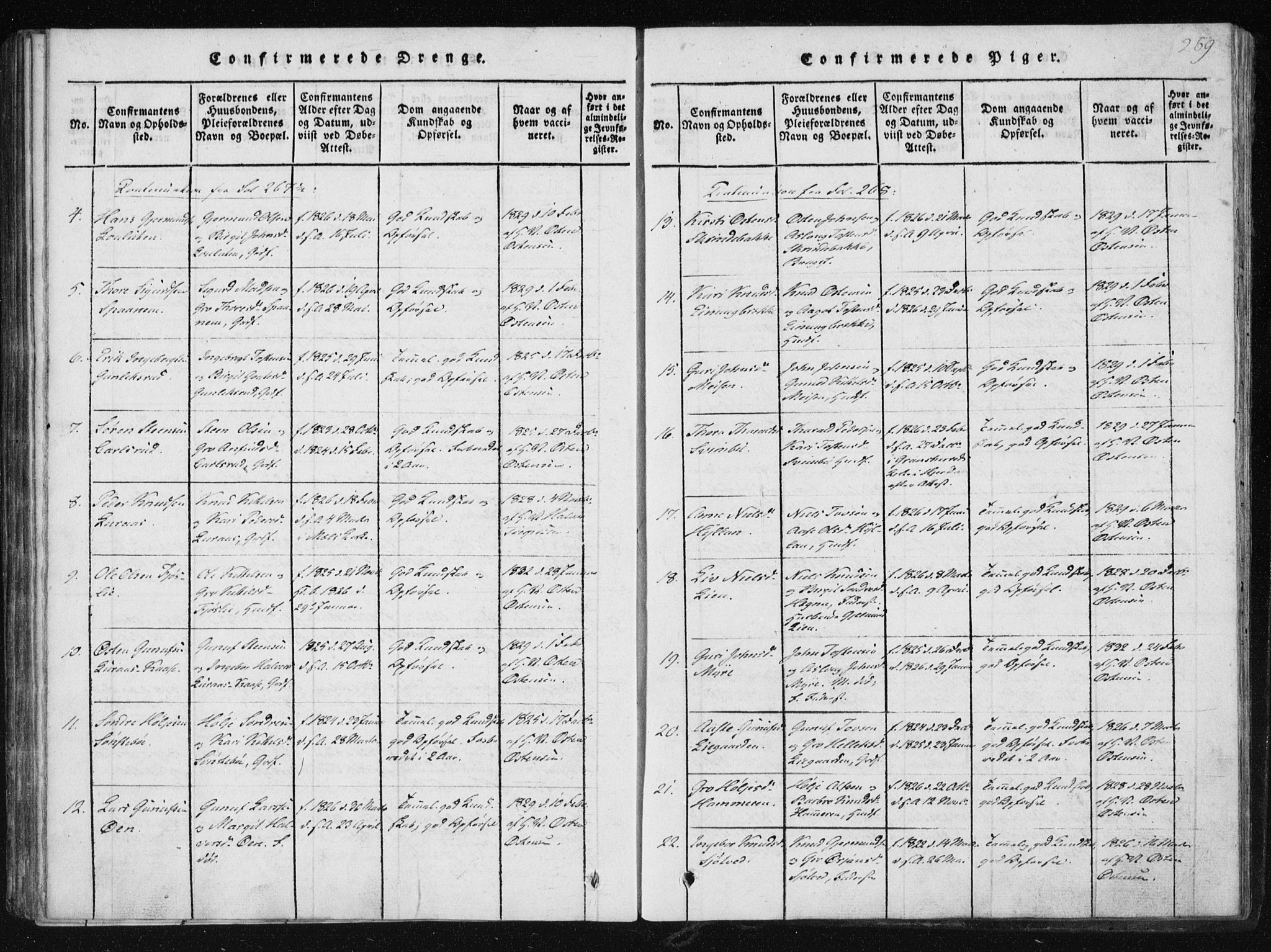 Tinn kirkebøker, SAKO/A-308/F/Fb/L0001: Parish register (official) no. II 1, 1815-1843, p. 269