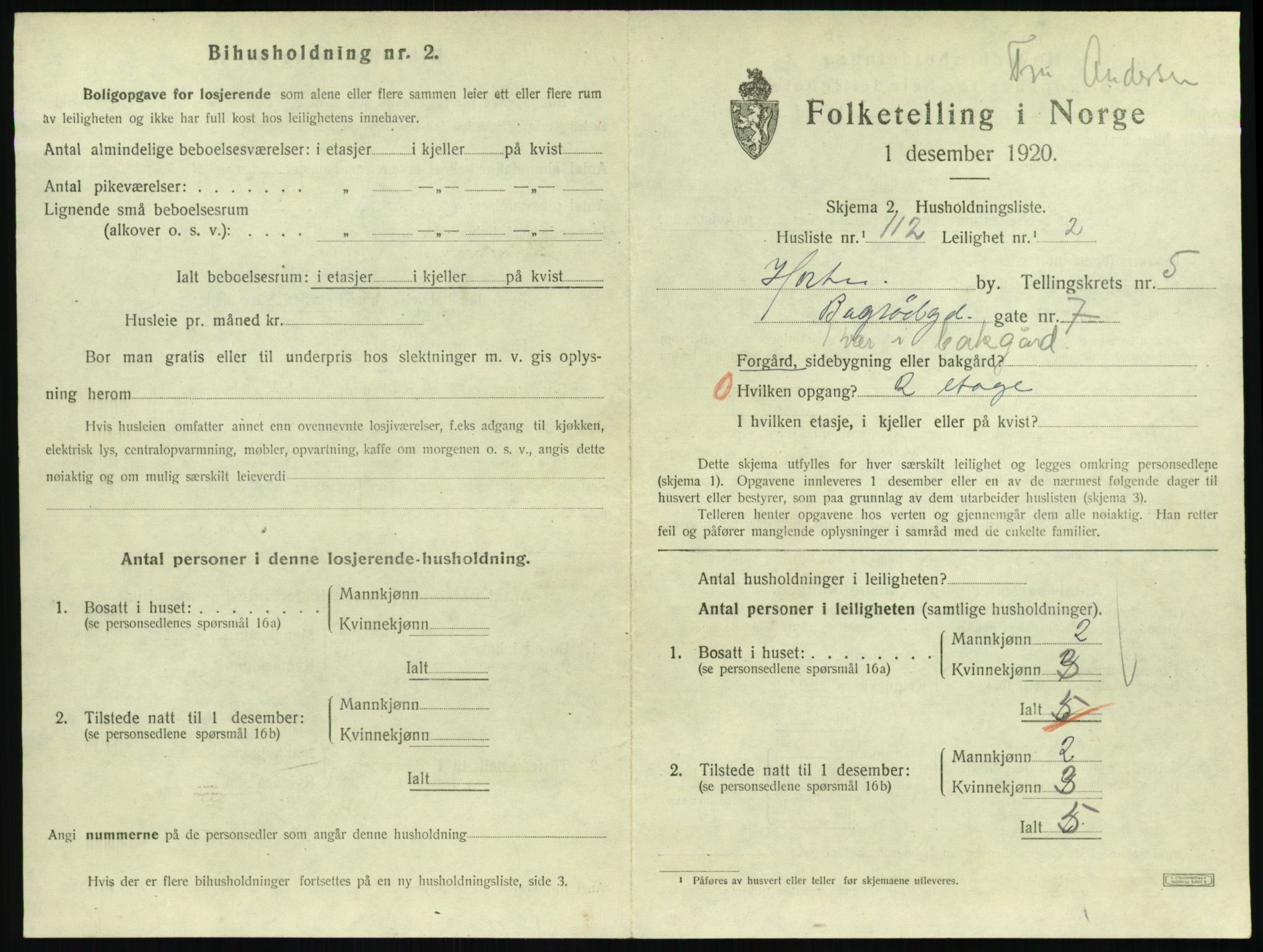 SAKO, 1920 census for Horten, 1920, p. 6059