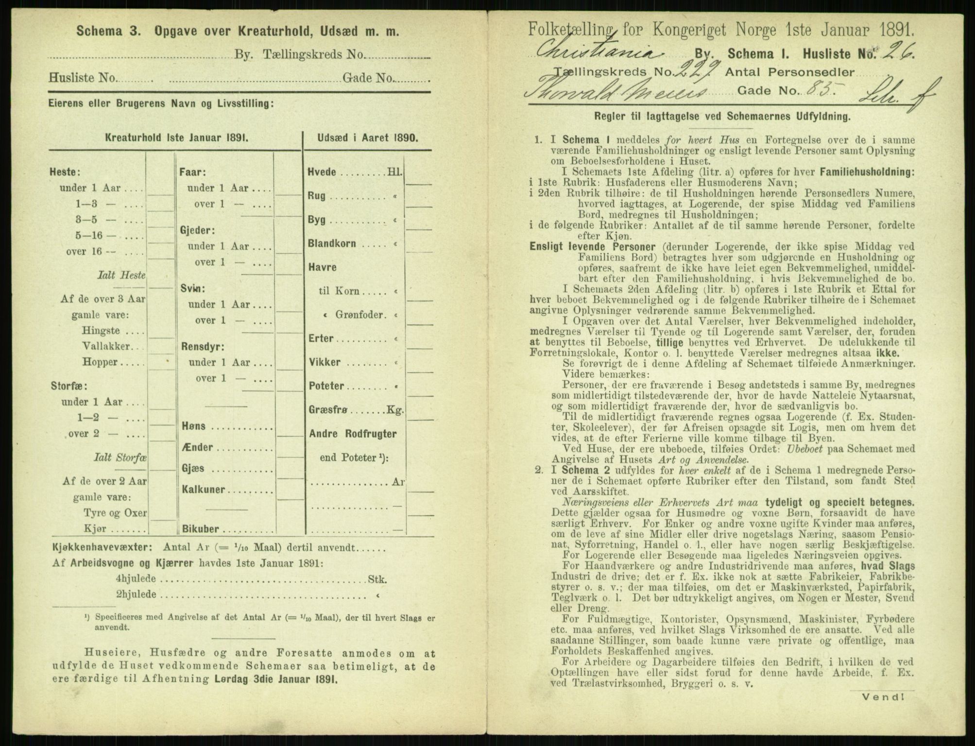 RA, 1891 census for 0301 Kristiania, 1891, p. 140388