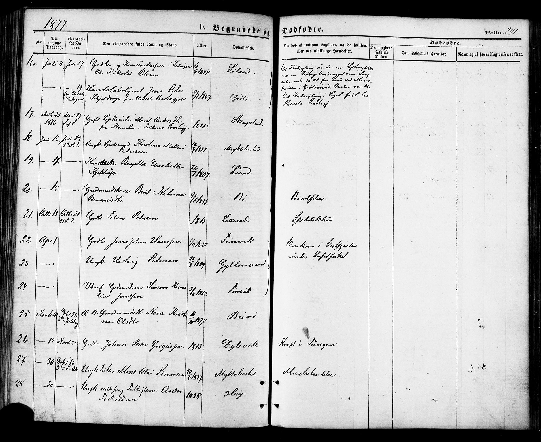 Ministerialprotokoller, klokkerbøker og fødselsregistre - Nordland, SAT/A-1459/855/L0802: Parish register (official) no. 855A10, 1875-1886, p. 241