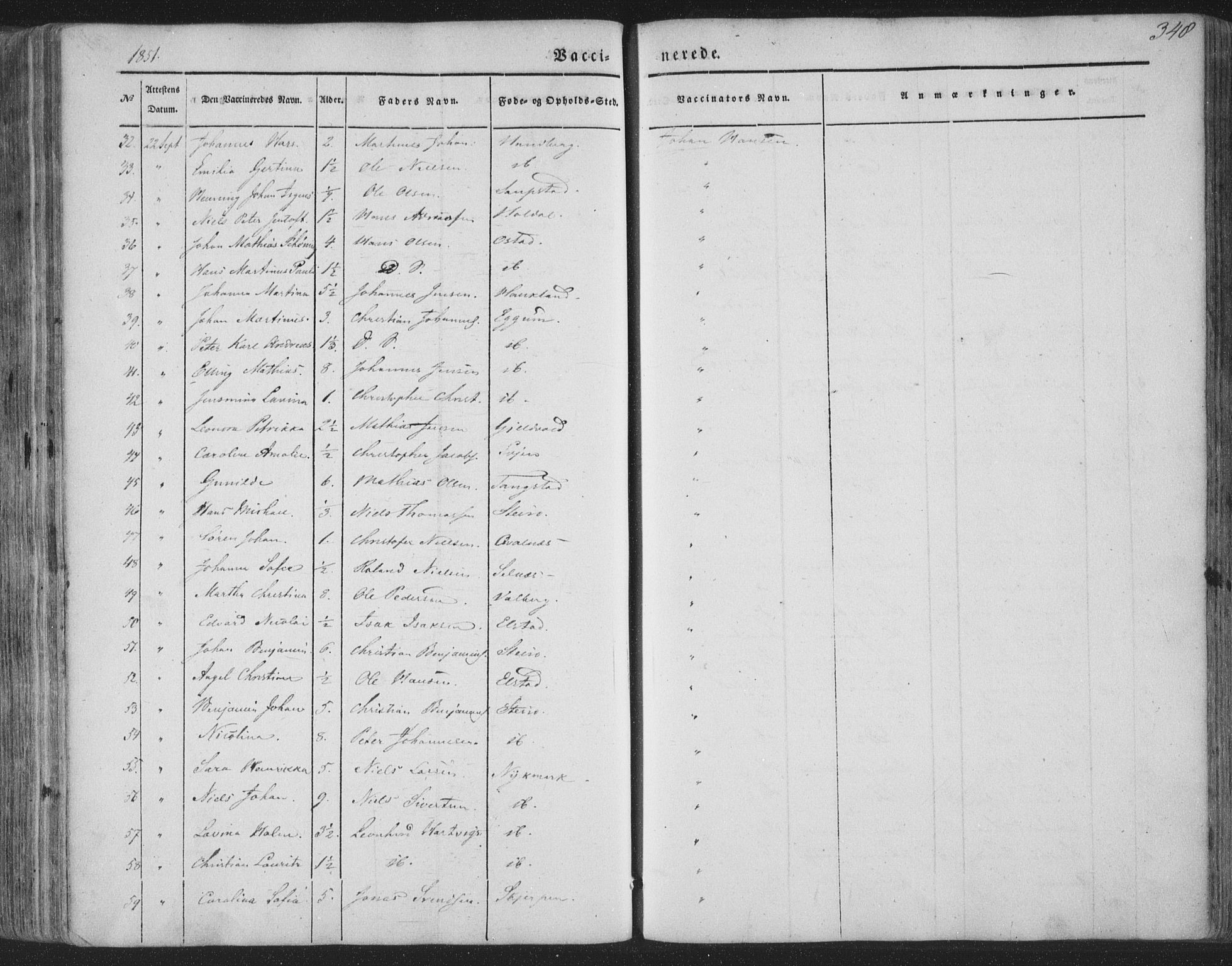 Ministerialprotokoller, klokkerbøker og fødselsregistre - Nordland, AV/SAT-A-1459/880/L1131: Parish register (official) no. 880A05, 1844-1868, p. 348