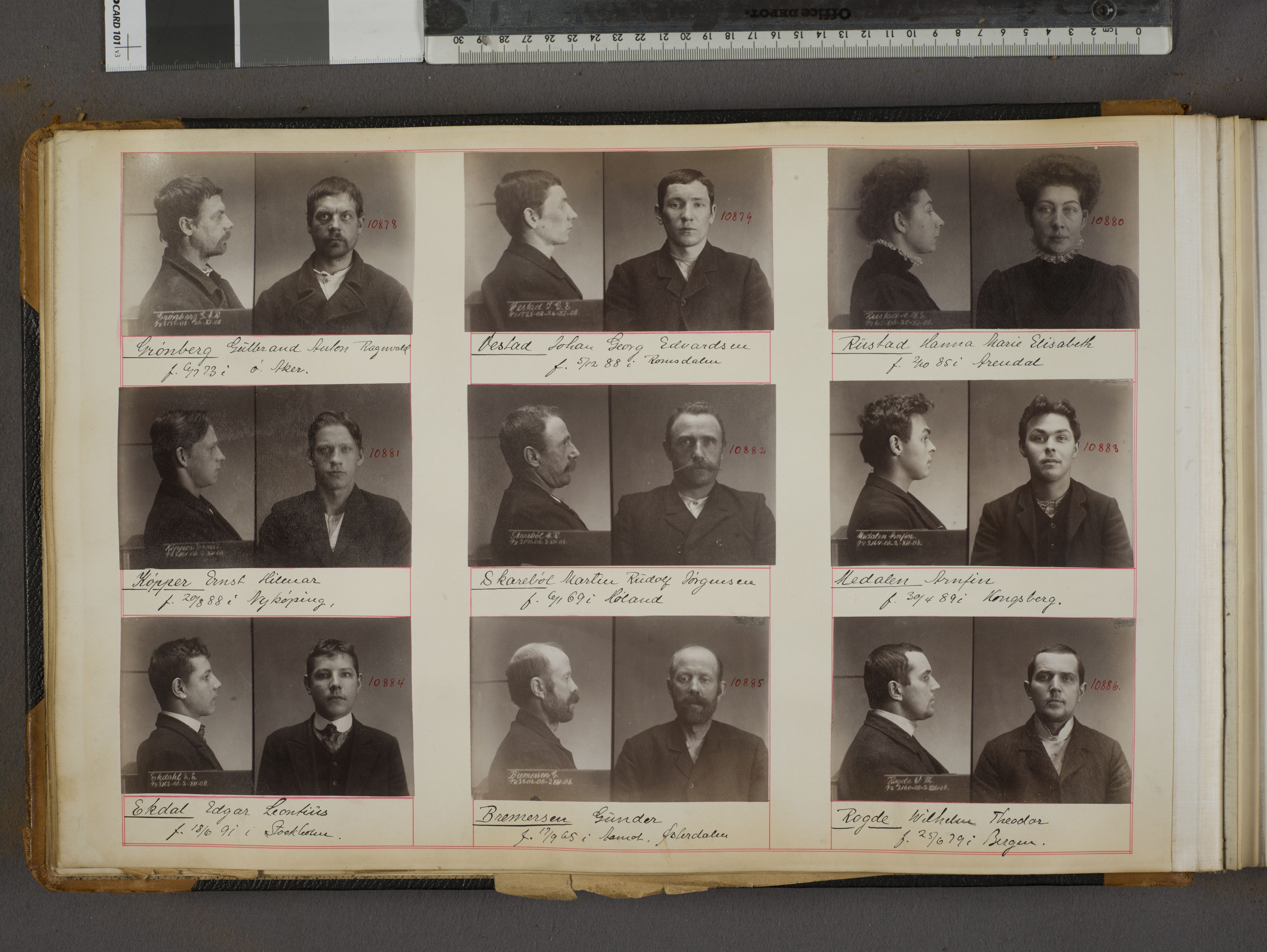 Oslo politikammer, Kriminalavdelingen, AV/SAO-A-11137/U/Ua/L0012: Forbryteralbum, 1908-1910, p. 4