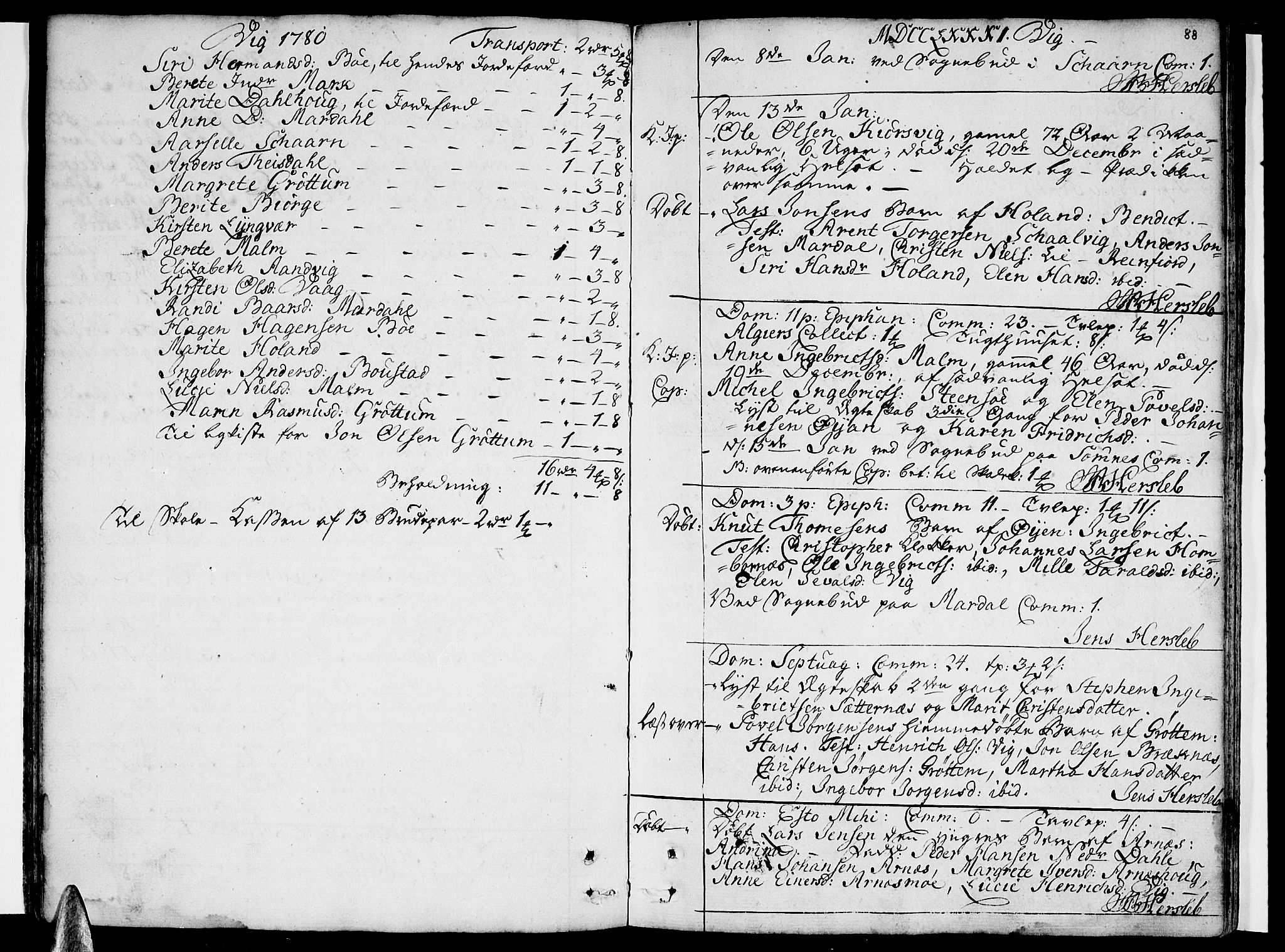 Ministerialprotokoller, klokkerbøker og fødselsregistre - Nordland, SAT/A-1459/812/L0173: Parish register (official) no. 812A02, 1752-1800, p. 88