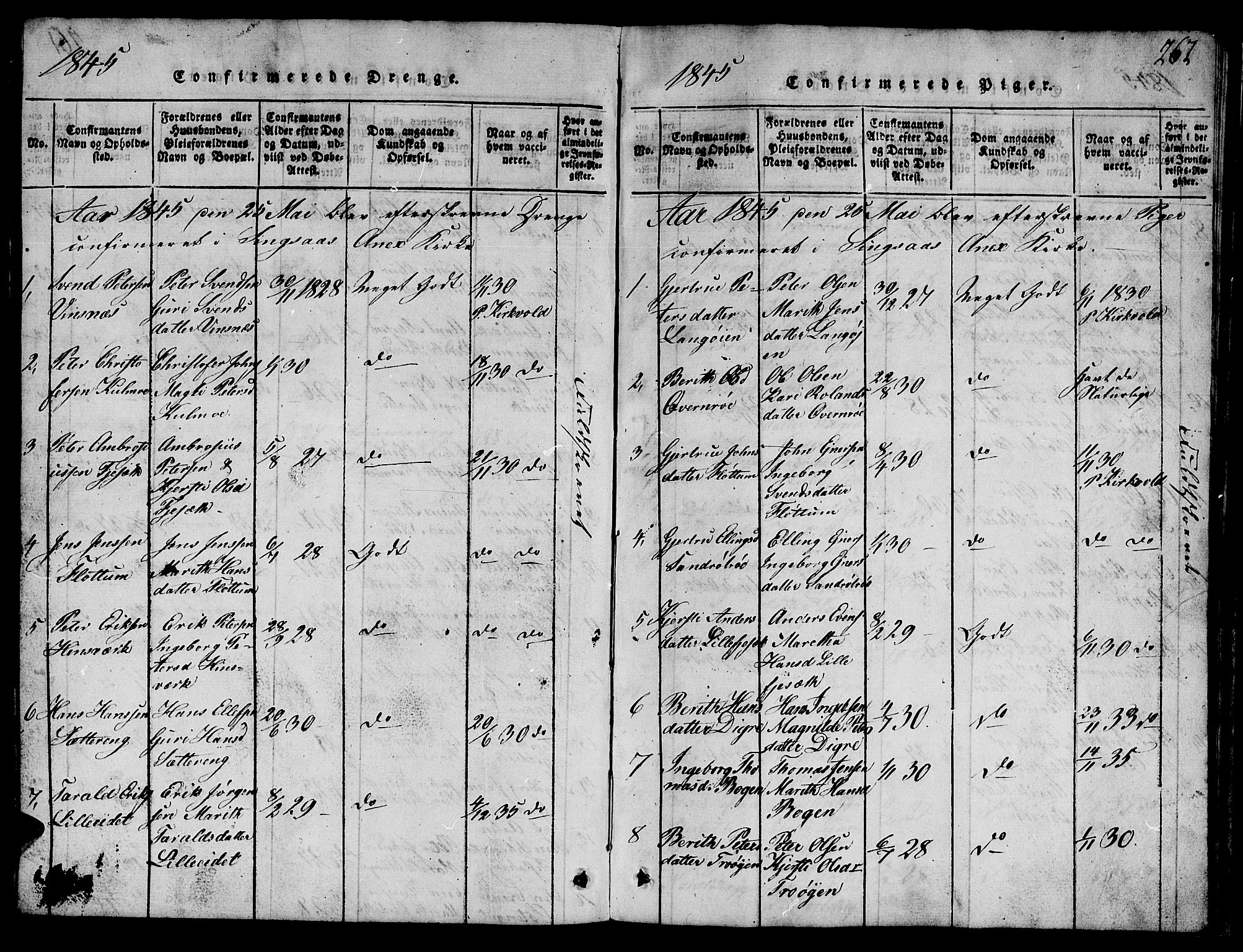 Ministerialprotokoller, klokkerbøker og fødselsregistre - Sør-Trøndelag, SAT/A-1456/688/L1026: Parish register (copy) no. 688C01, 1817-1860, p. 262