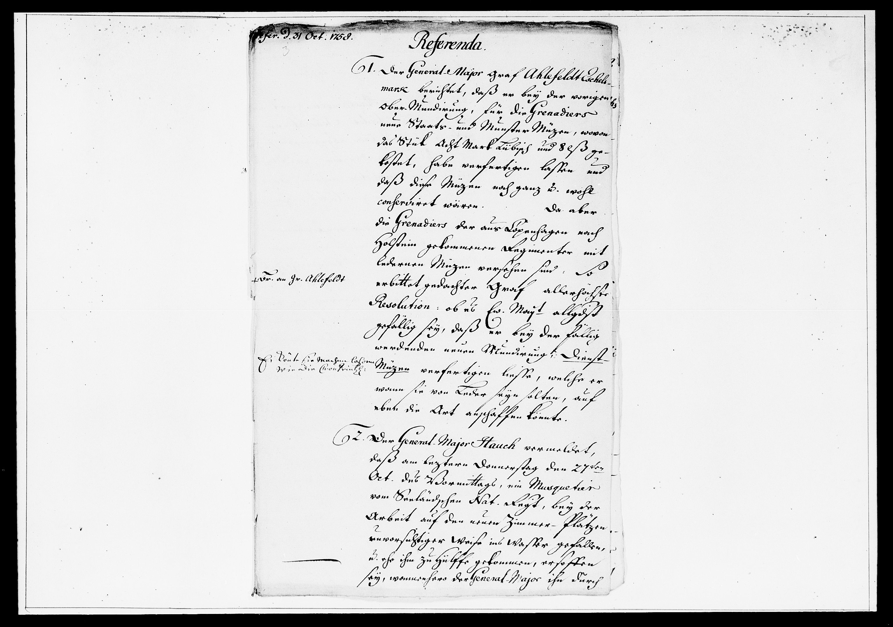 Krigskollegiet, Krigskancelliet, DRA/A-0006/-/1297-1314: Refererede sager, 1758, p. 630