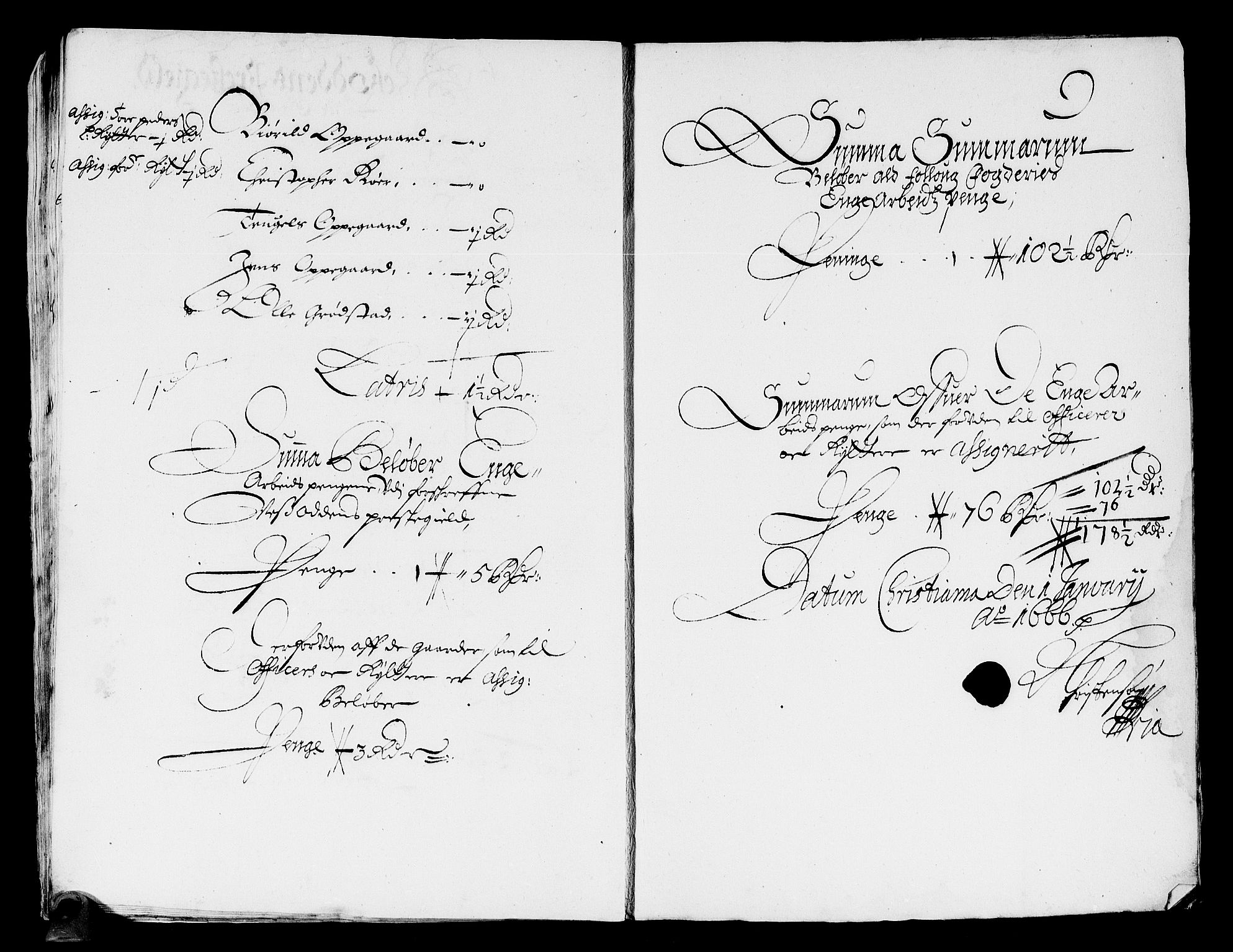 Rentekammeret inntil 1814, Reviderte regnskaper, Stiftamtstueregnskaper, Landkommissariatet på Akershus og Akershus stiftamt, AV/RA-EA-5869/R/Ra/L0030: Landkommissariatet på Akershus, 1665