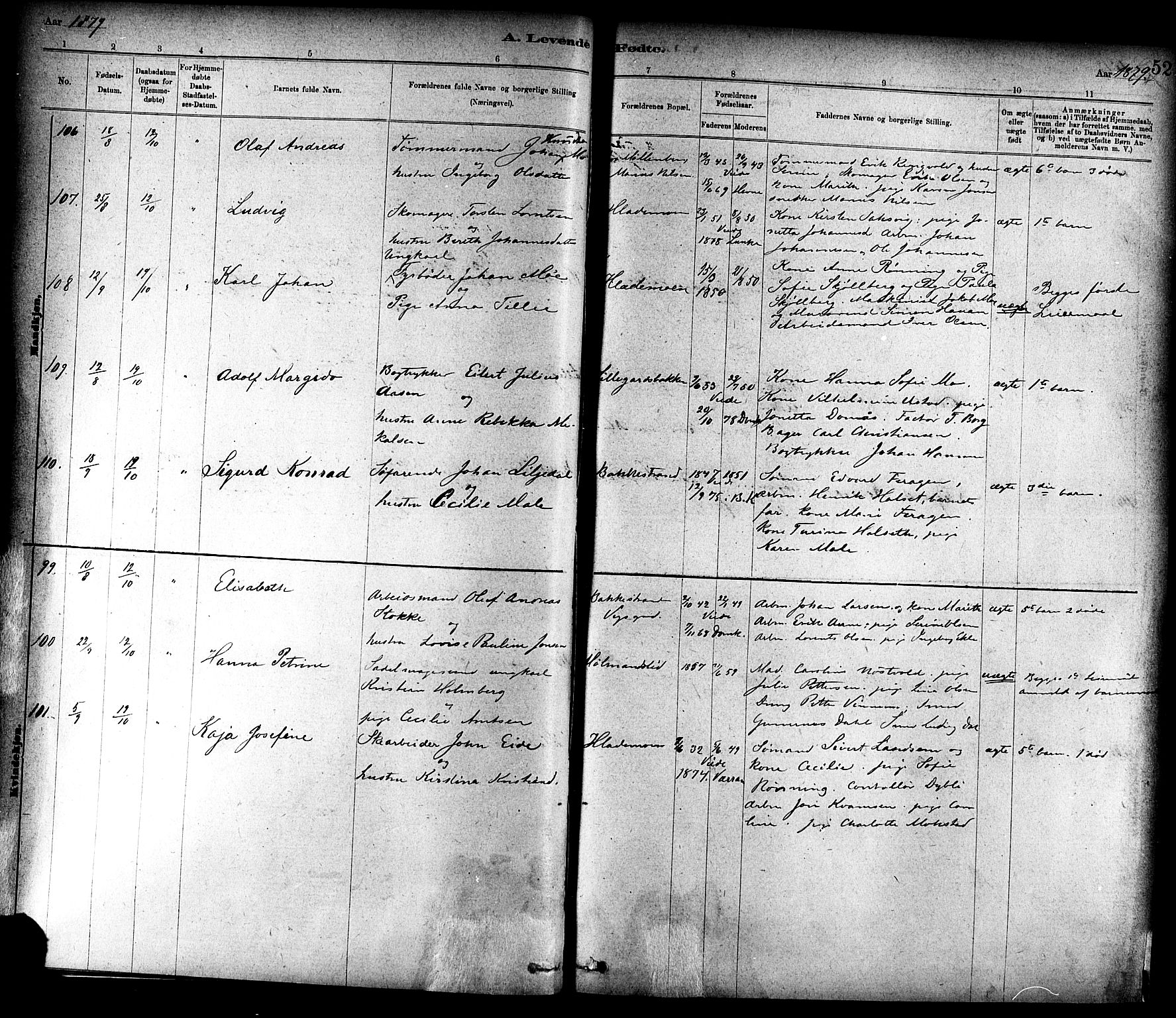 Ministerialprotokoller, klokkerbøker og fødselsregistre - Sør-Trøndelag, AV/SAT-A-1456/604/L0188: Parish register (official) no. 604A09, 1878-1892, p. 52