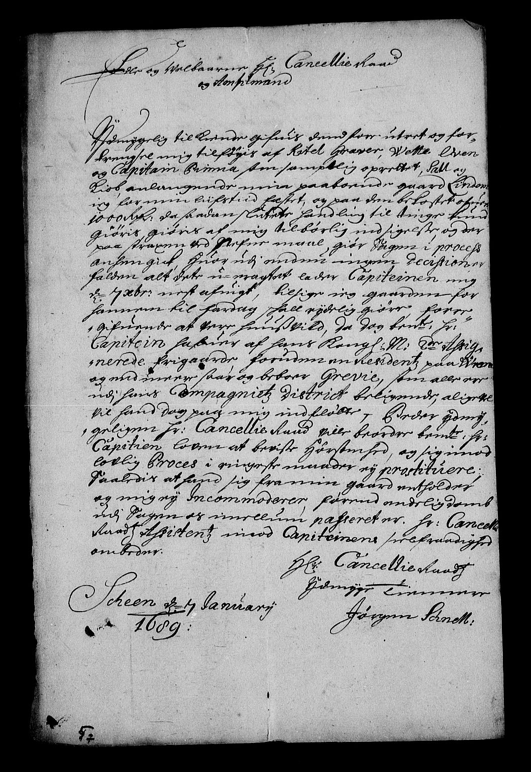 Stattholderembetet 1572-1771, RA/EA-2870/Af/L0002: Avskrifter av vedlegg til originale supplikker, nummerert i samsvar med supplikkbøkene, 1687-1689, p. 281