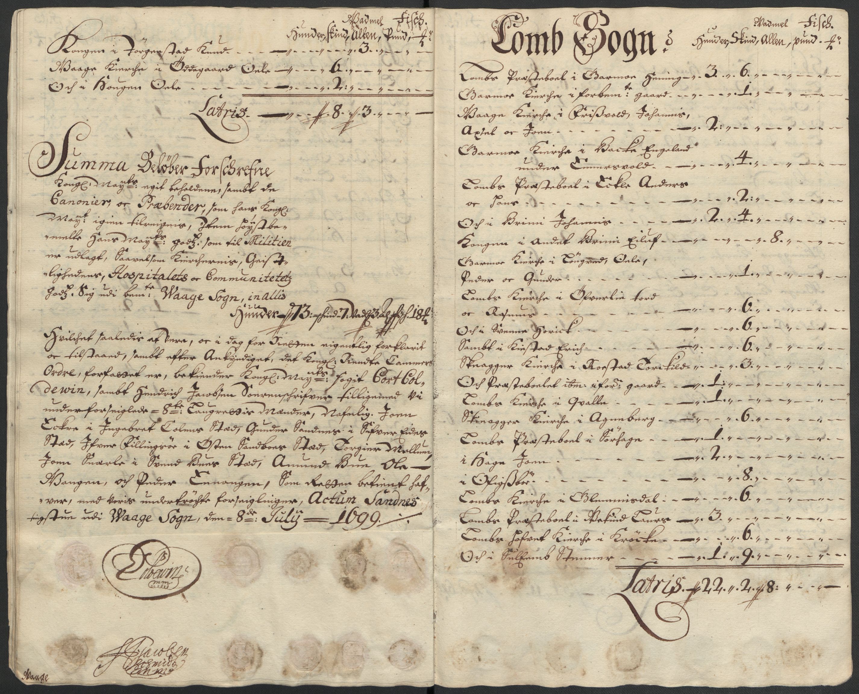 Rentekammeret inntil 1814, Reviderte regnskaper, Fogderegnskap, AV/RA-EA-4092/R17/L1172: Fogderegnskap Gudbrandsdal, 1699, p. 233