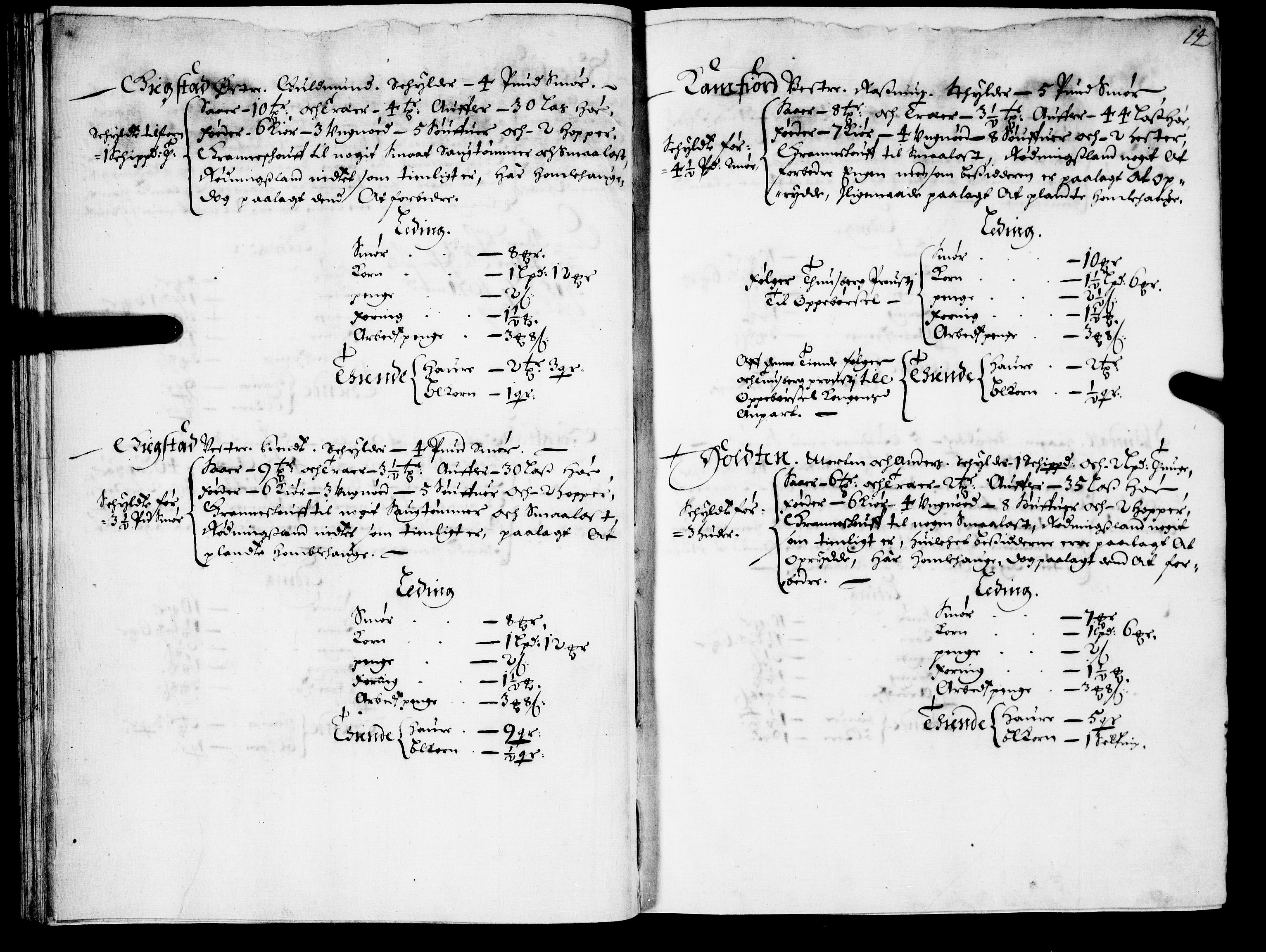 Rentekammeret inntil 1814, Realistisk ordnet avdeling, AV/RA-EA-4070/N/Nb/Nba/L0021: Brunla len, 1667, p. 13b-14a