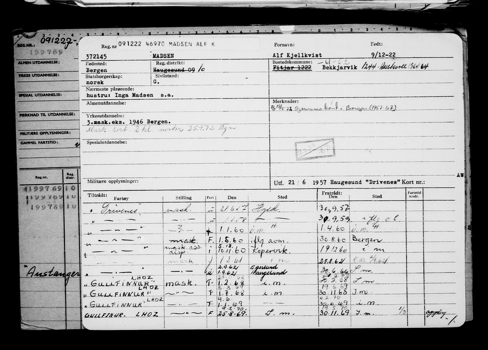 Direktoratet for sjømenn, AV/RA-S-3545/G/Gb/L0213: Hovedkort, 1922, p. 199